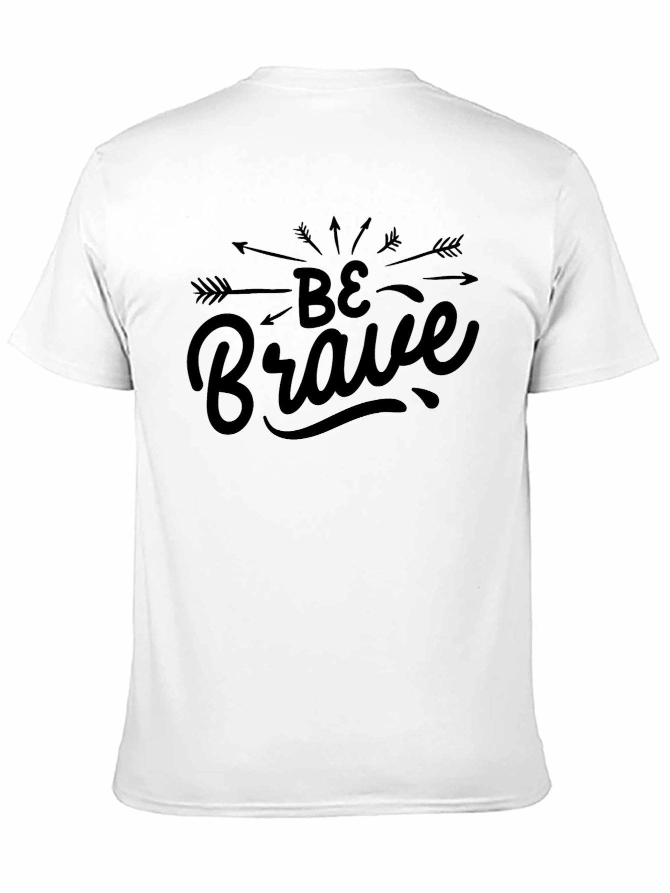 Black Be Brave Arrow Graphic Tee - Men's Black T-Shirt view 11
