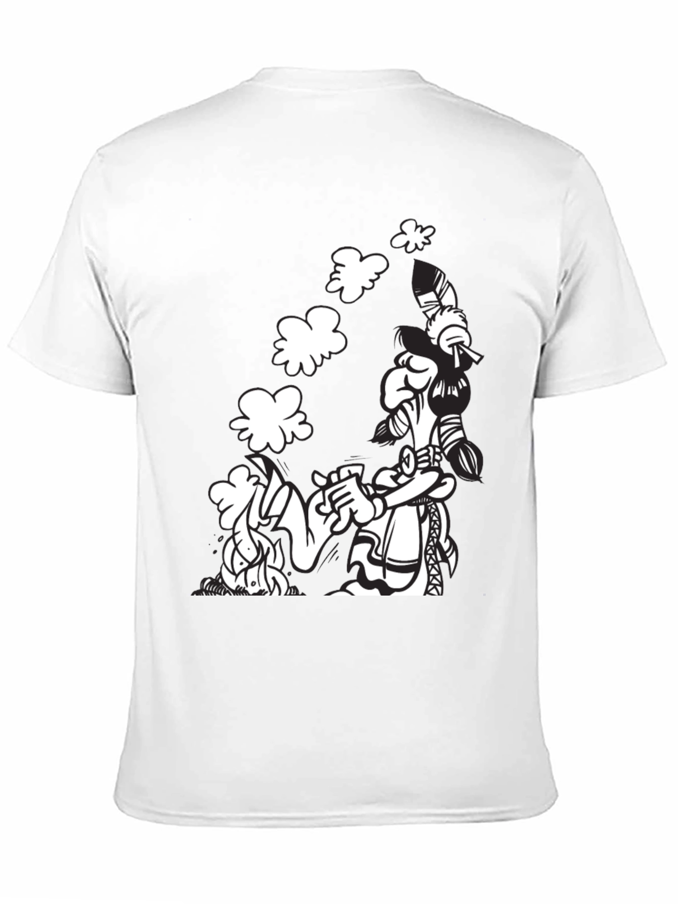 Black Black T-Shirt with Cartoon Graphic view 11