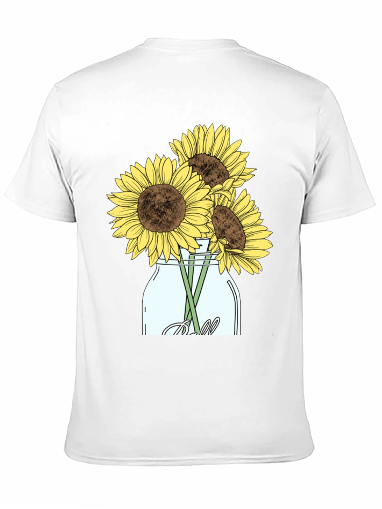 Black Sunflower Mason Jar Graphic Tee - Black view 11