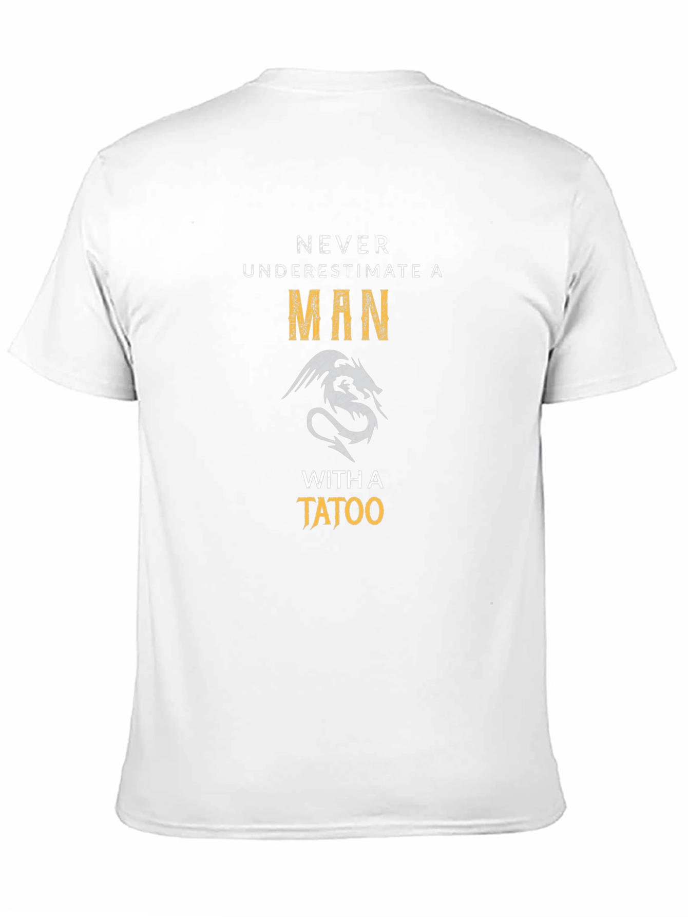 Men's Graphic T-Shirt - Dragon Tattoo Design - 11