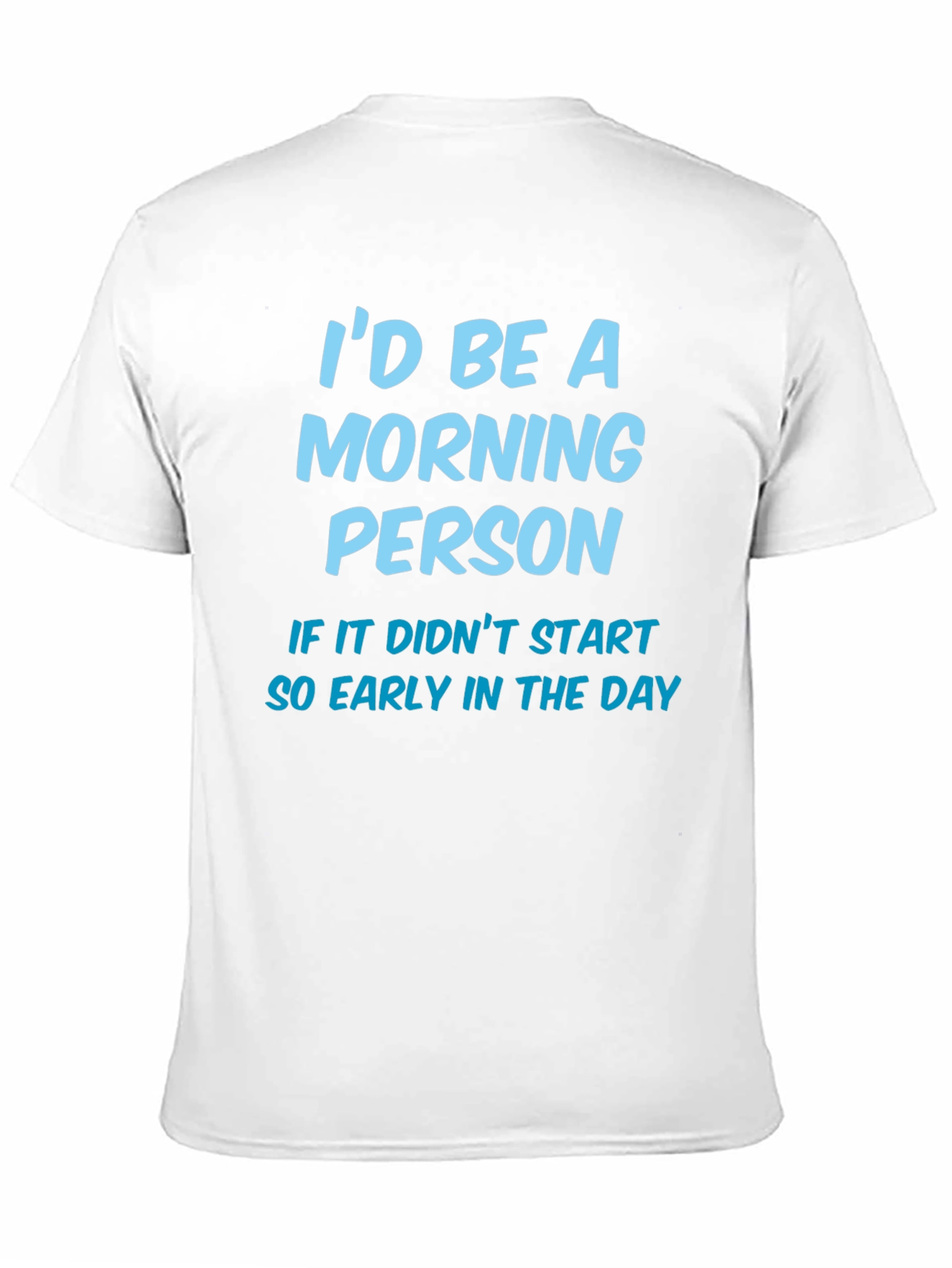 Black Funny "Morning Person" Graphic T-Shirt - Black view 11
