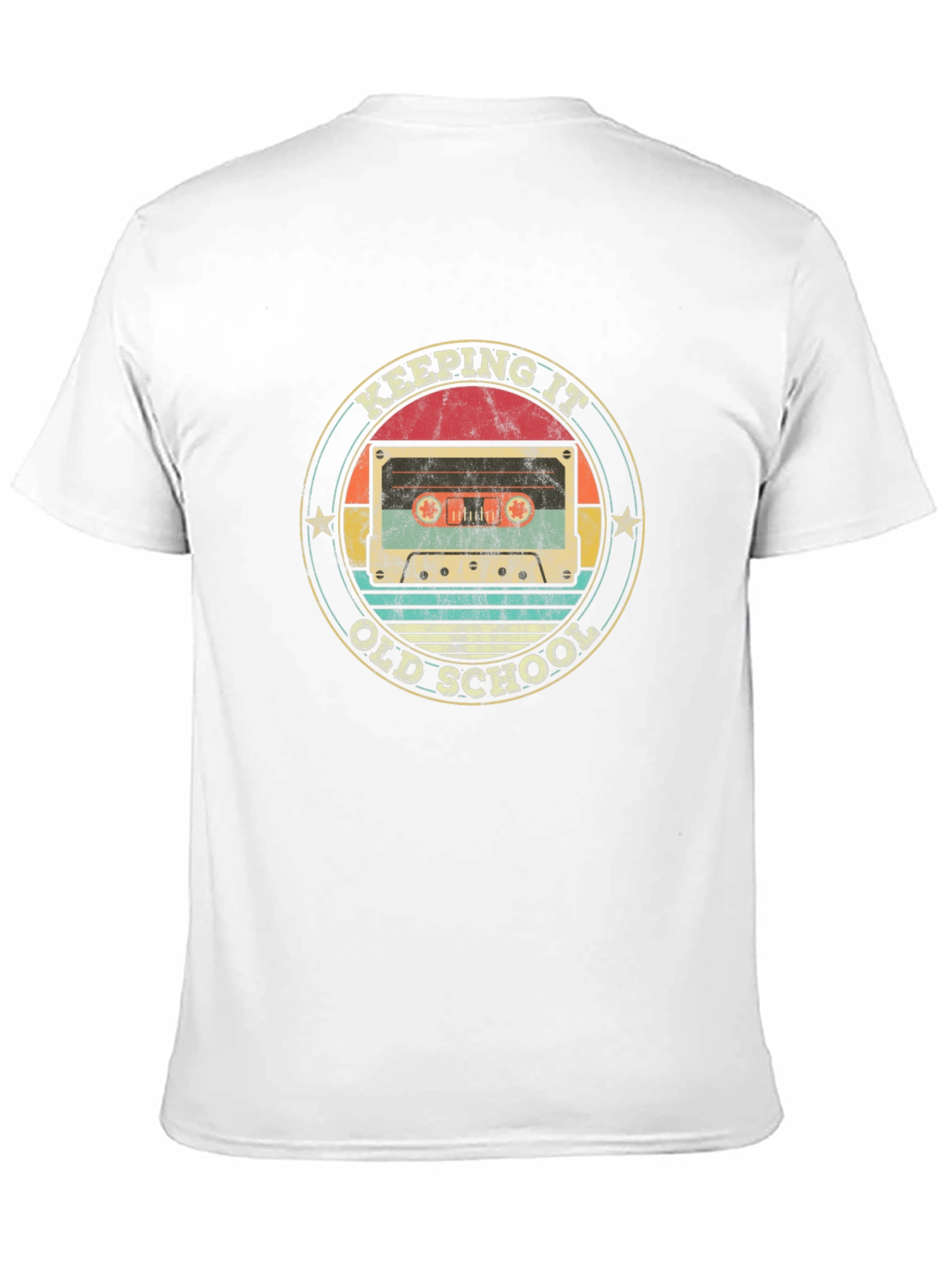 Black Keeping it Old School Retro Cassette T-Shirt view 11
