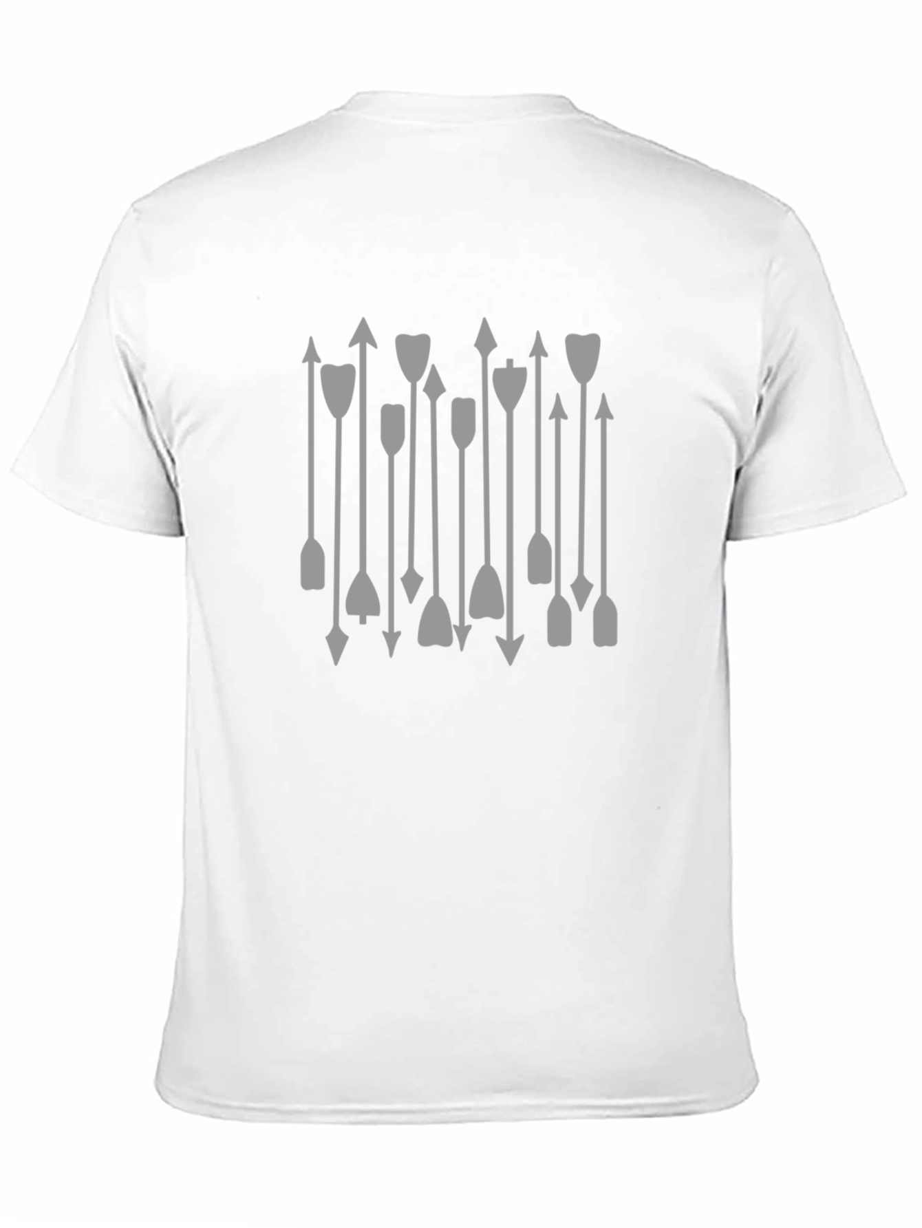 Trendy Arrow Pattern Black T-Shirt - 11