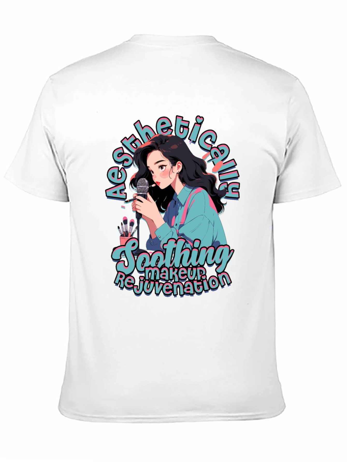 Black Aesthetically Soothing Tee - Makeup Rejuvenation view 11