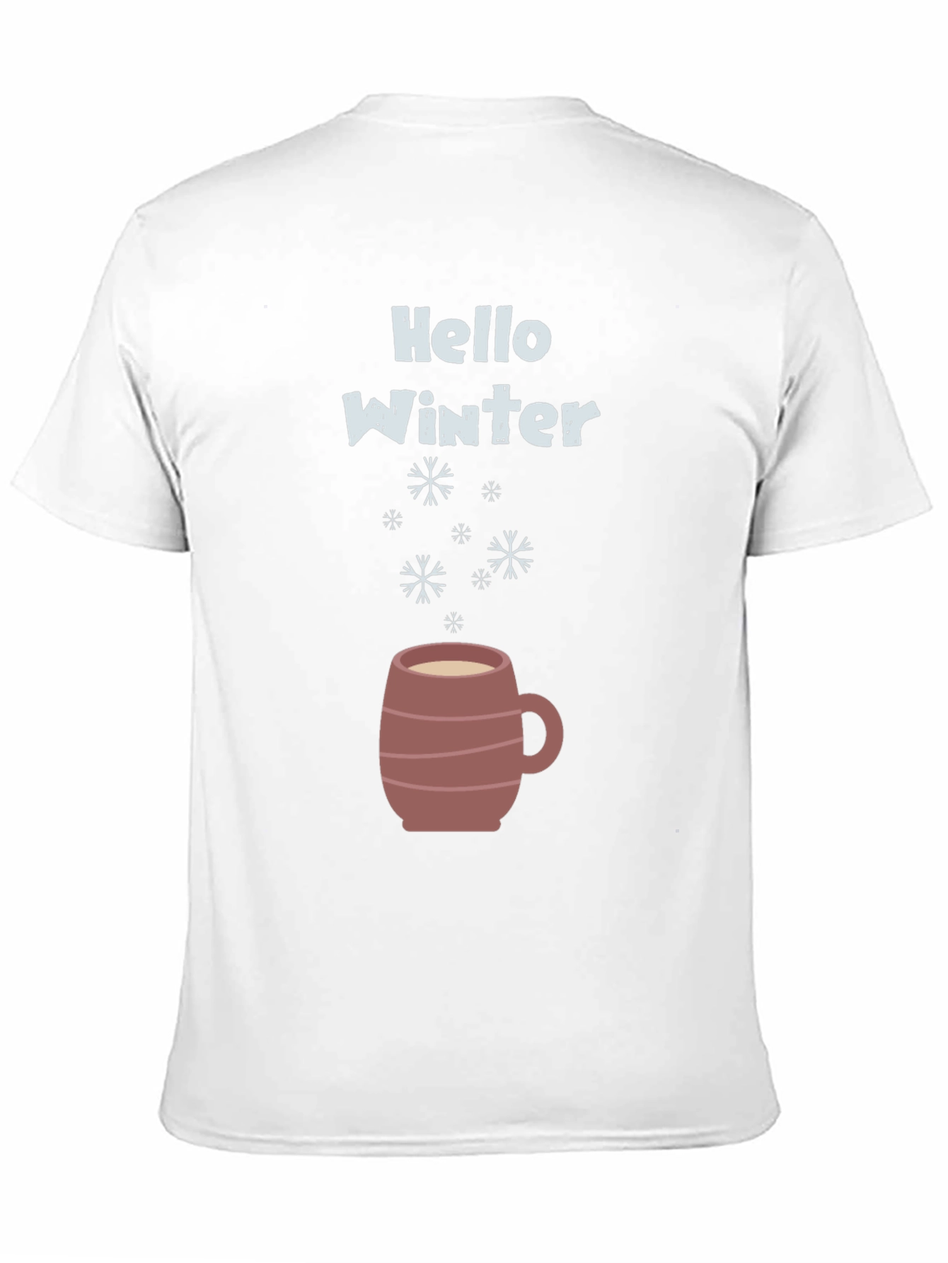 Black Hello Winter Graphic Tee - Cozy Mug Design view 11