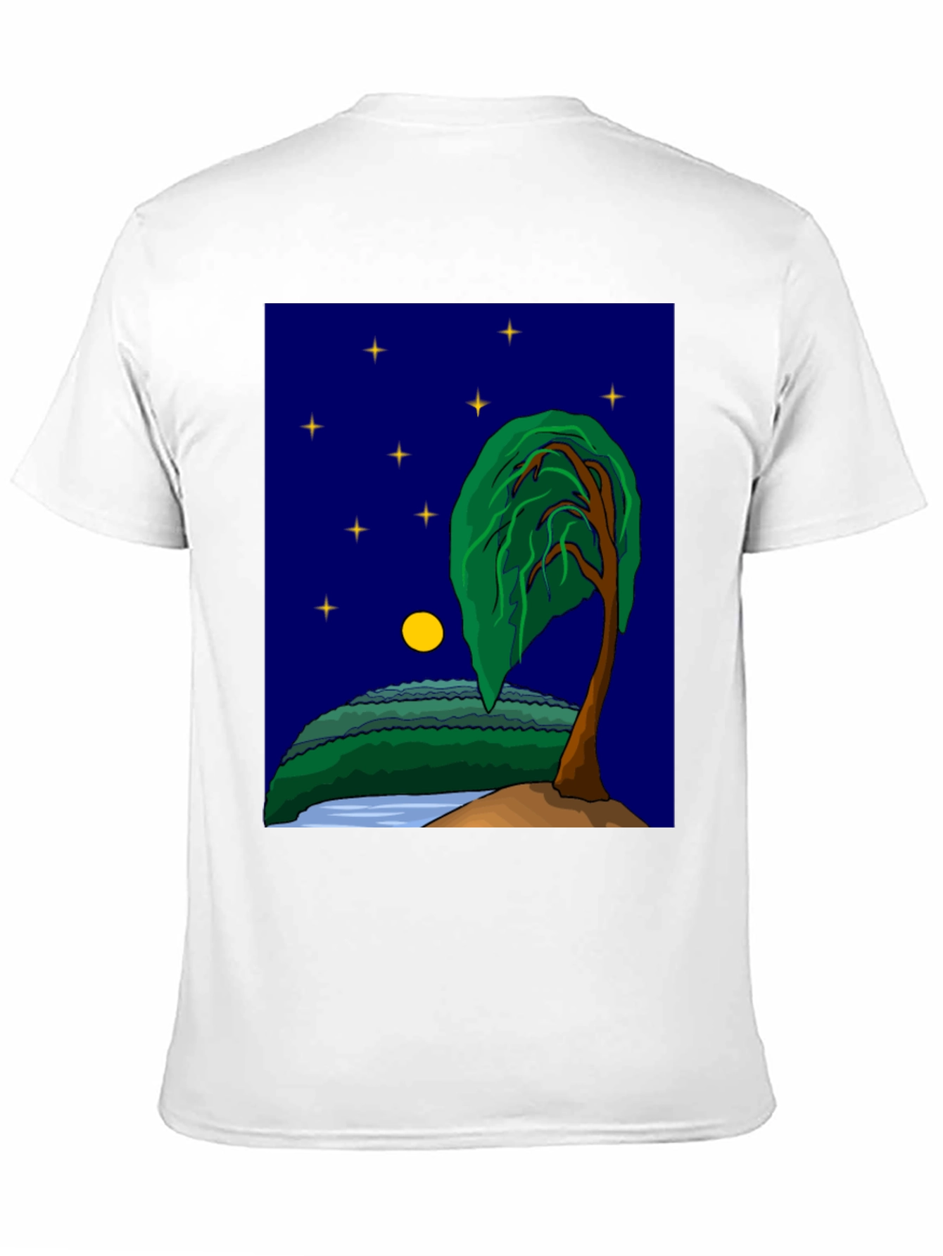 Black Night Landscape Graphic Tee - Stylish Unisex Shirt view 11