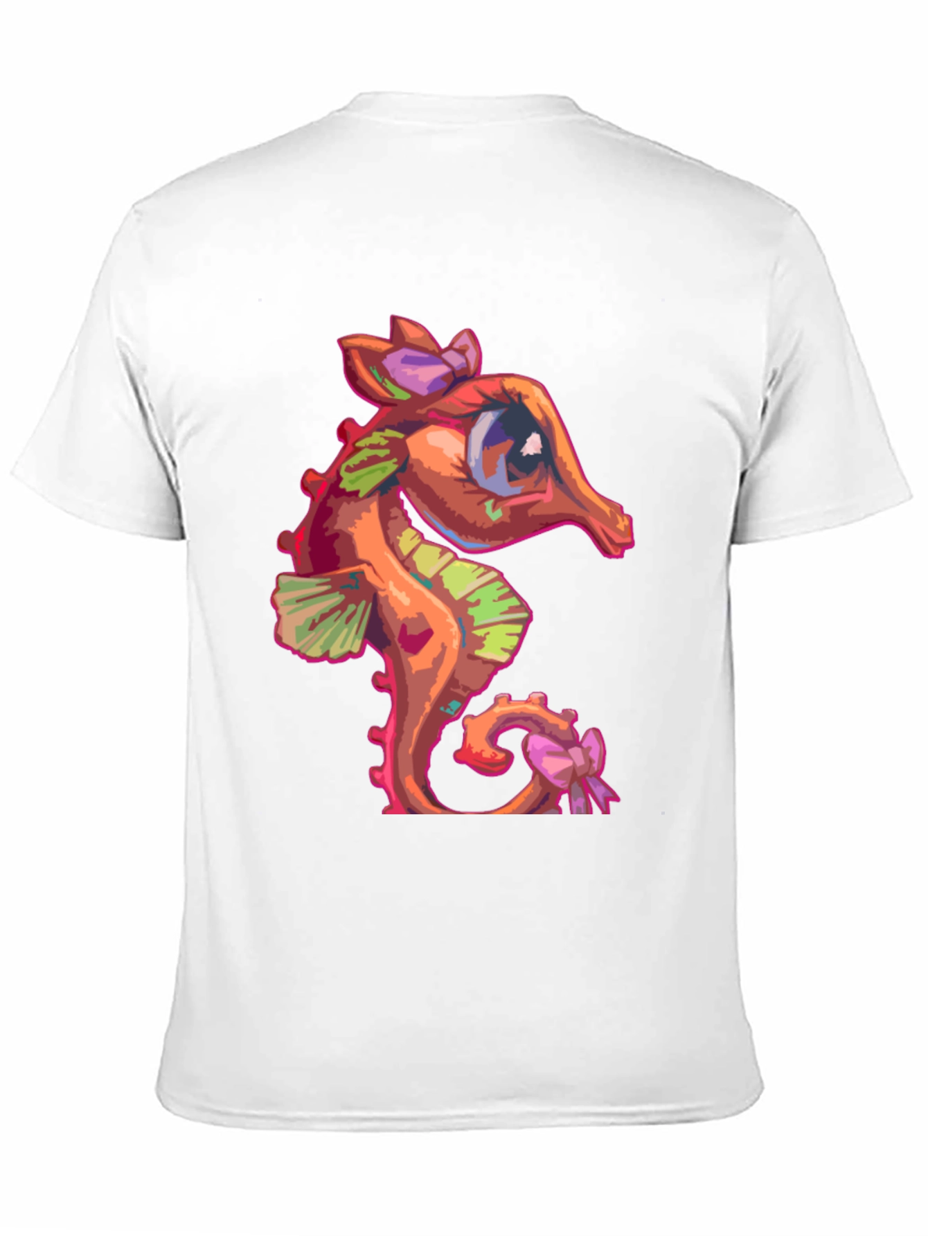 Black Seahorse Graphic Tee - Cute Cartoon Style view 11