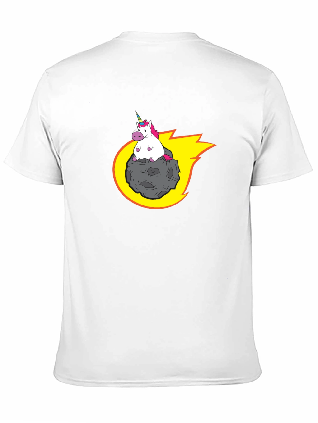 Black Unicorn Riding Meteor T-Shirt view 11