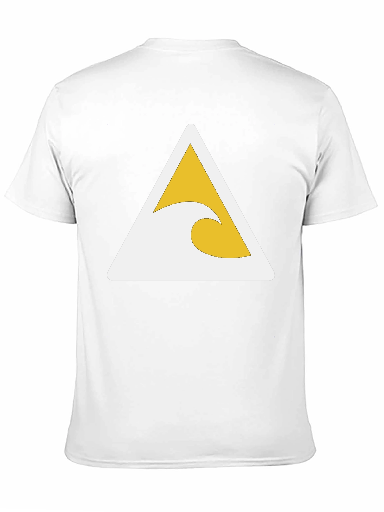 Black Black T-Shirt with Wave Triangle Graphic view 11