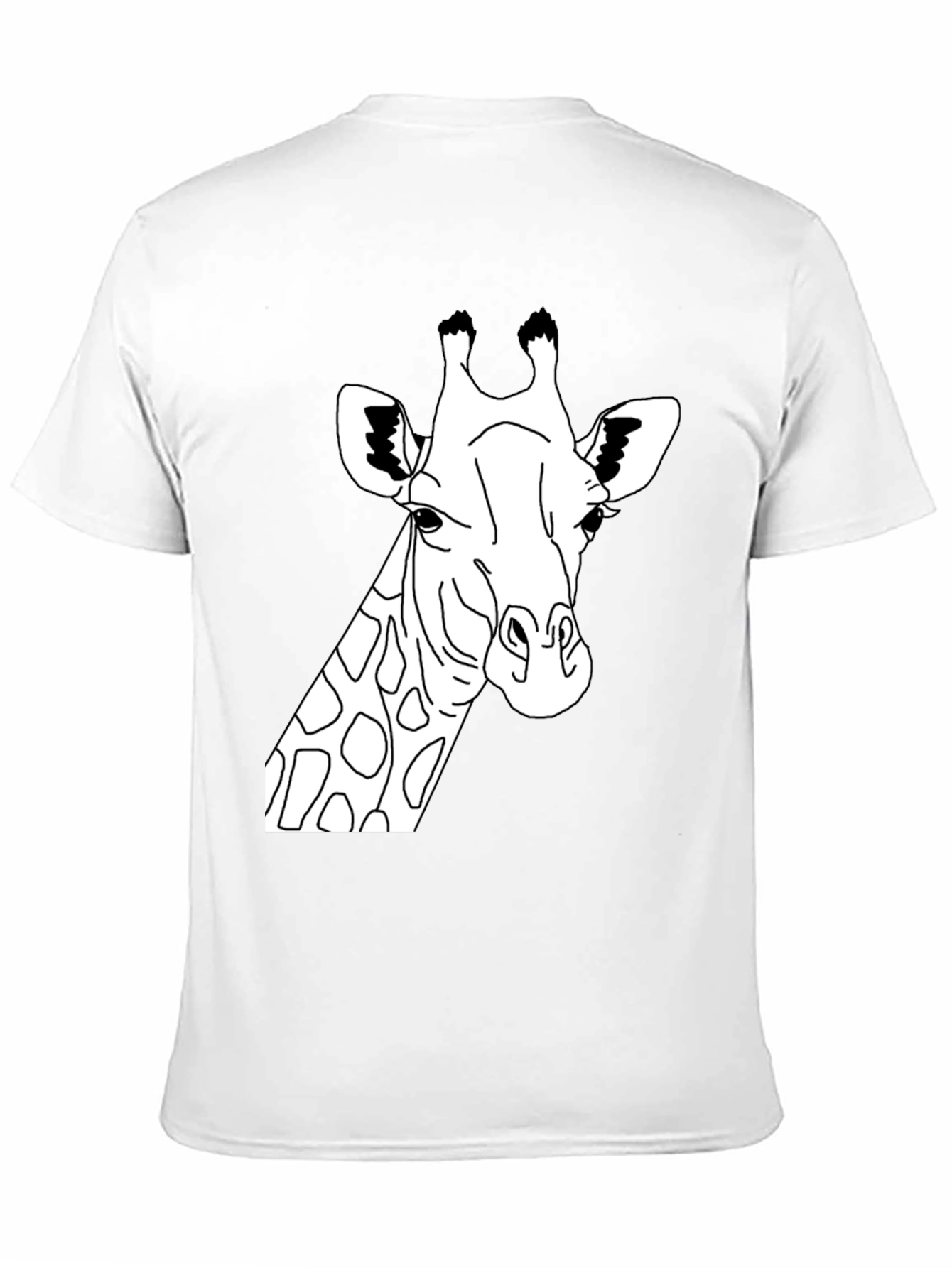 Black Giraffe Graphic Tee - Black Crew Neck T-Shirt view 11