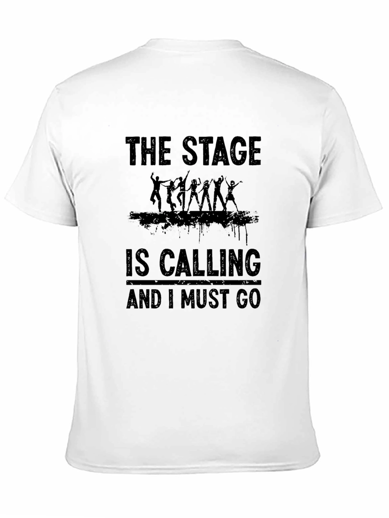 Black The Stage is Calling Men's Black Graphic Tee view 11