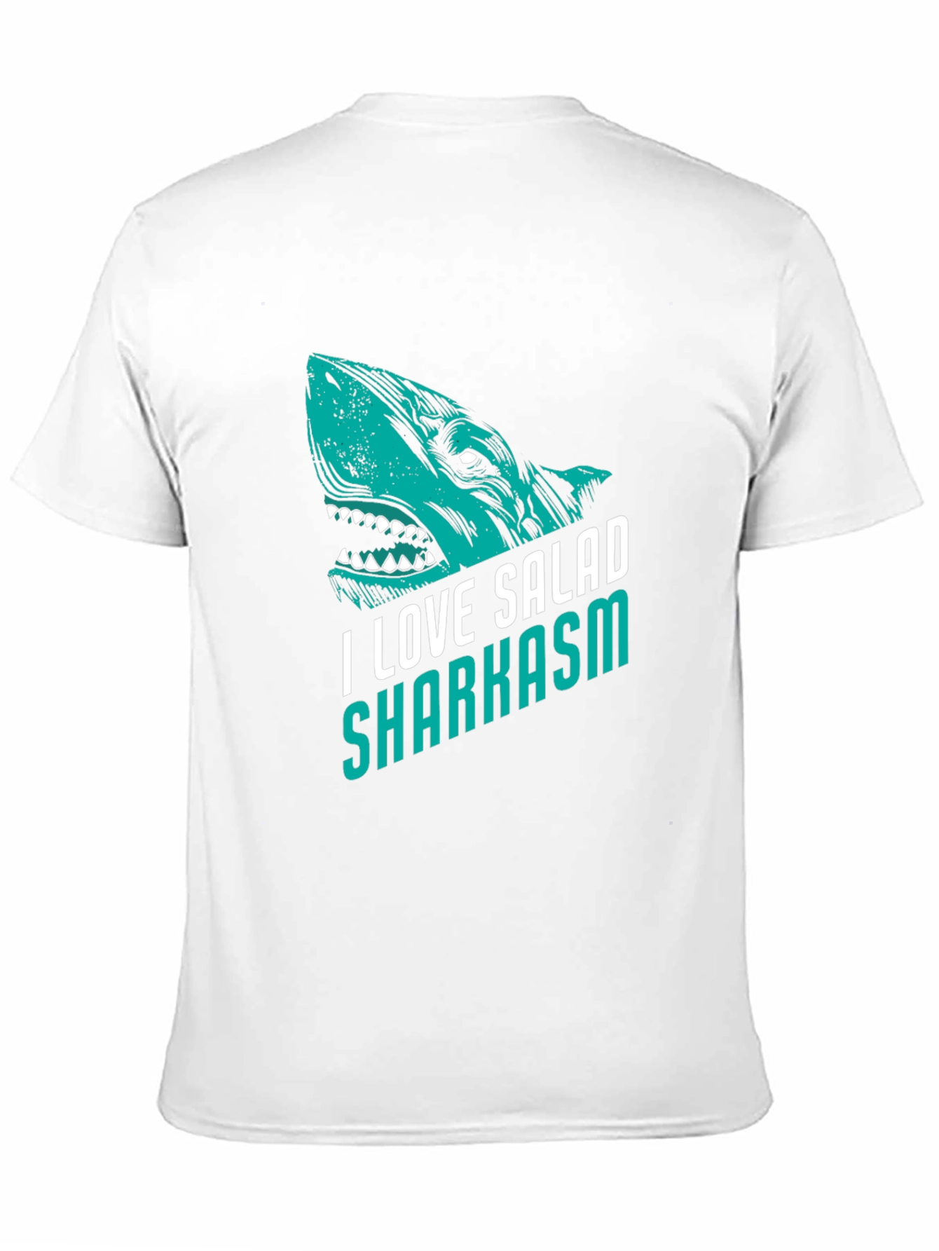 Black I Love Salad Sharkasm Black Graphic Tee view 11