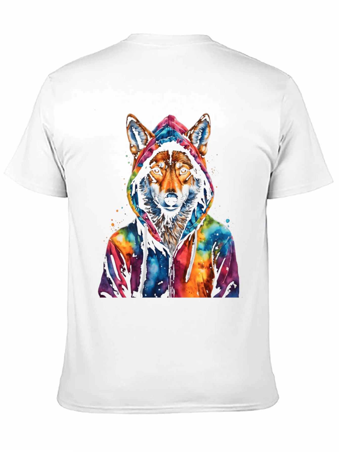 Black Wolf in Hoodie Graphic Tee view 11