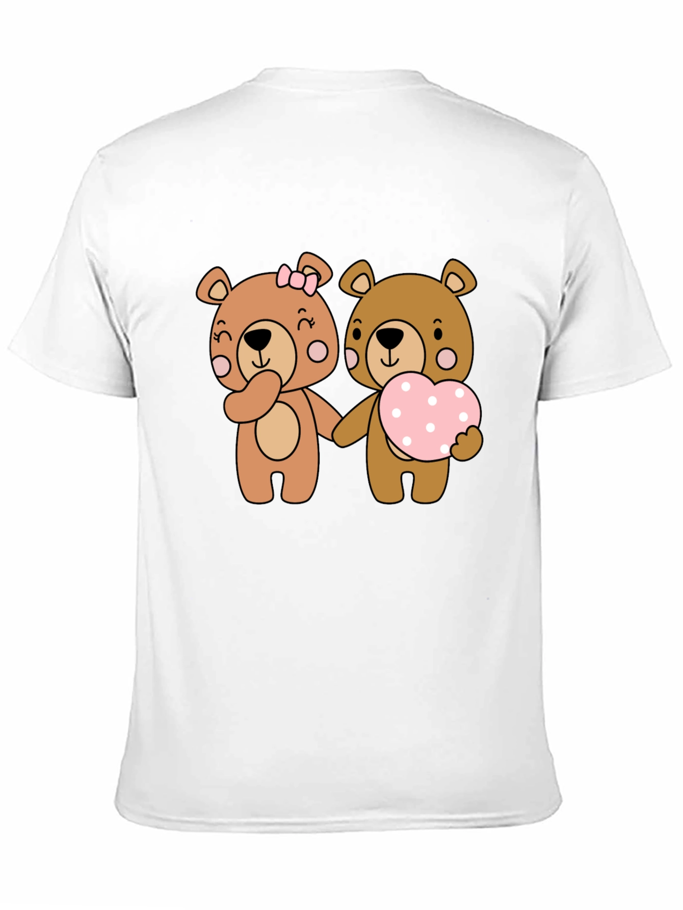 Black Bear Love Couple Black T-Shirt view 11