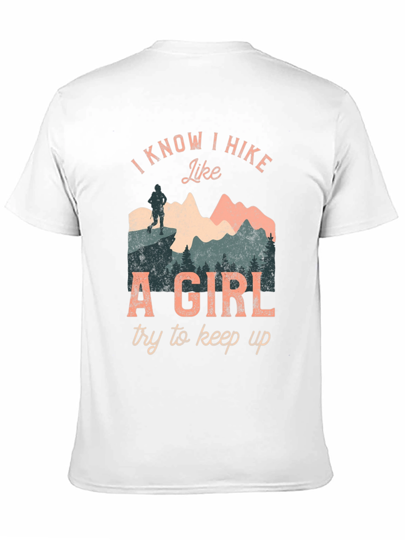 Black I Hike Like A Girl Graphic T-Shirt view 11