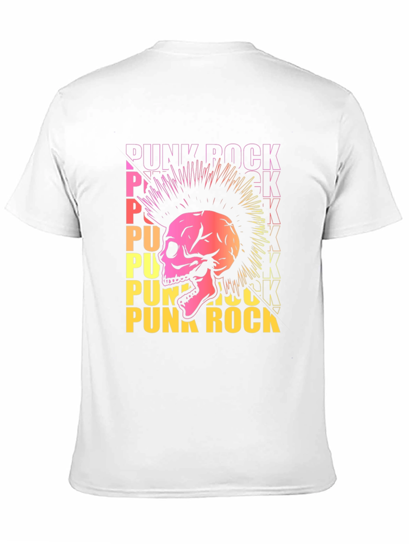 Black Punk Rock Skull Graphic Tee - Edgy Design view 11