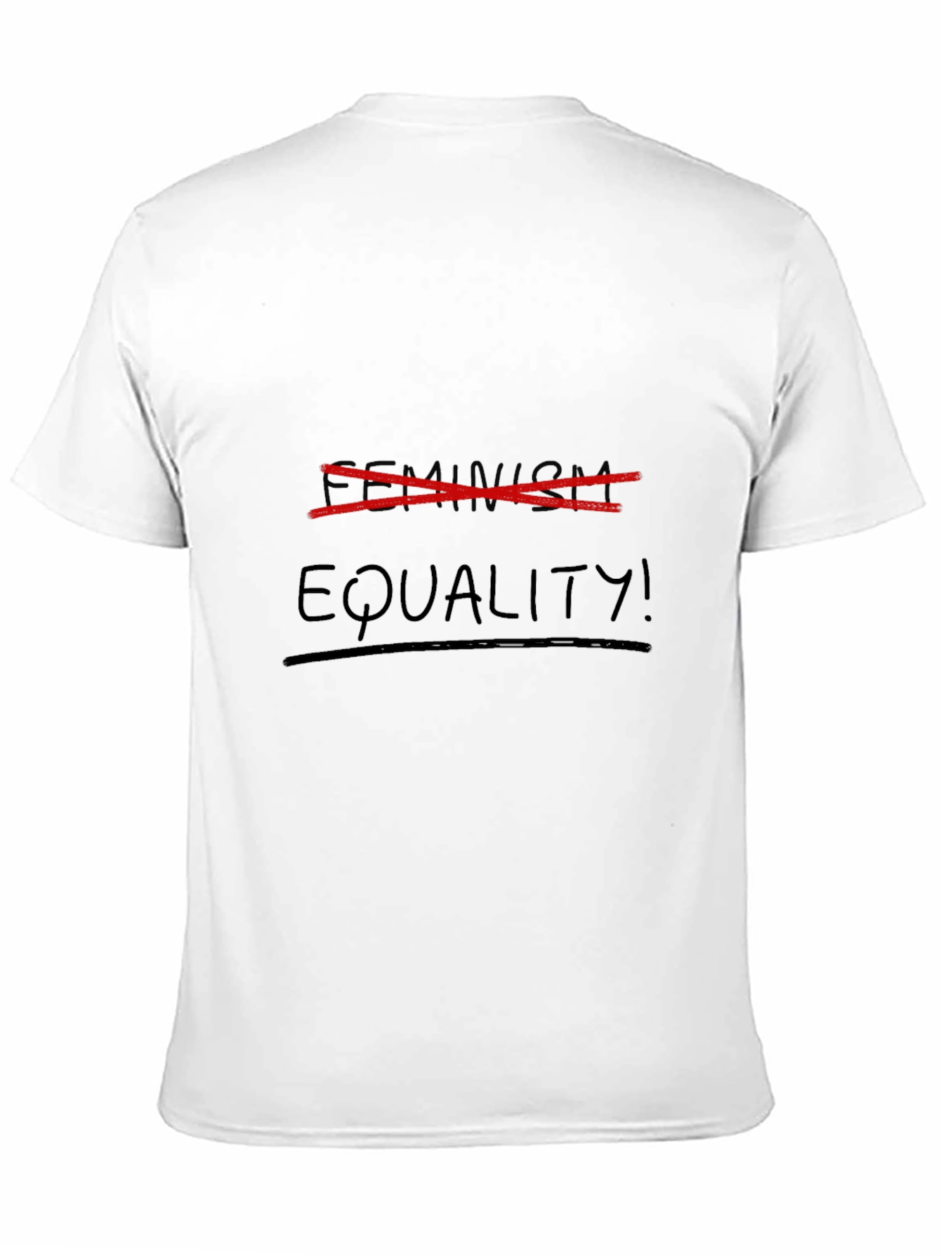 Black Equality T-Shirt - Anti-Feminist Statement Tee view 11