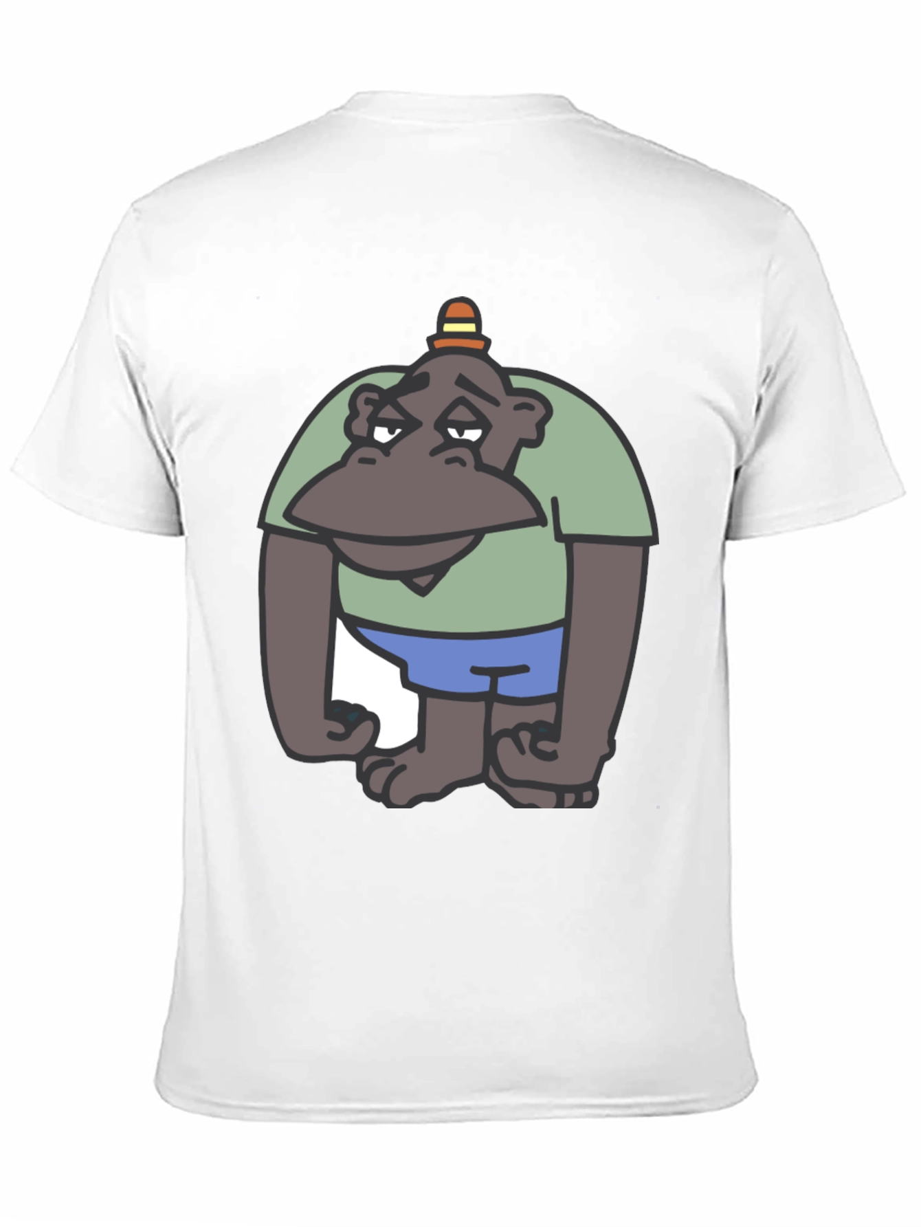 Black Cartoon Ape Graphic Tee - Comfy Cotton T-Shirt view 11