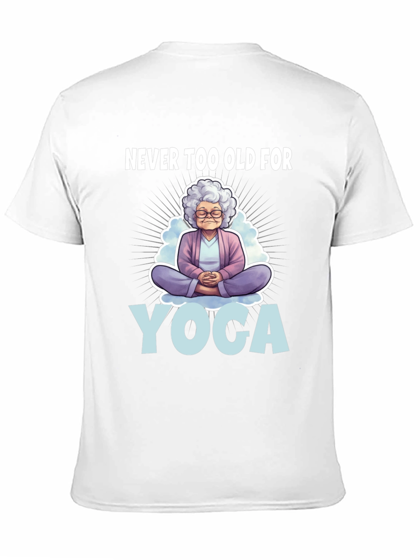 Black Never Too Old for Yoga T-Shirt view 11