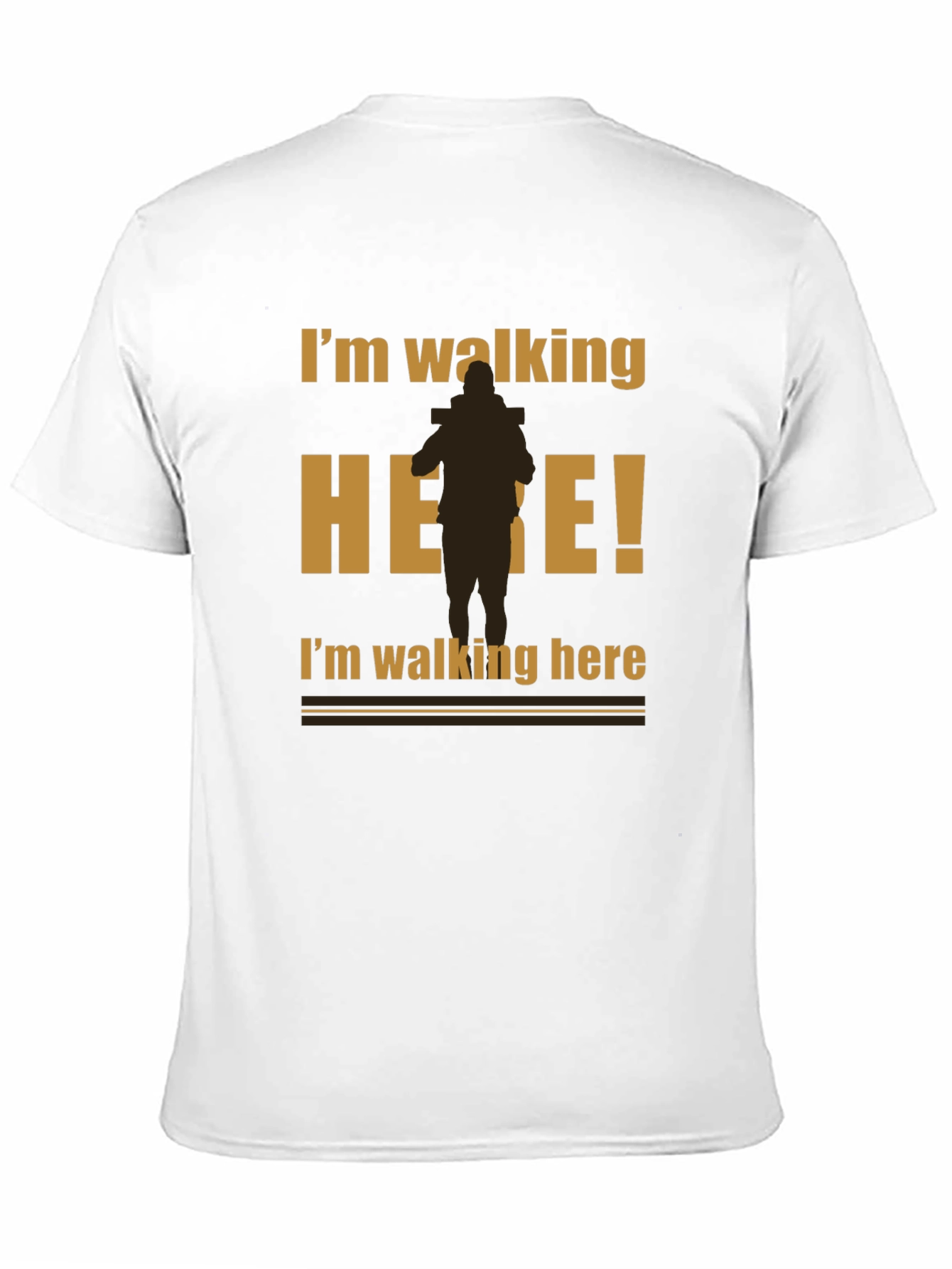 Black I'm Walking Here Funny Graphic T-Shirt view 11
