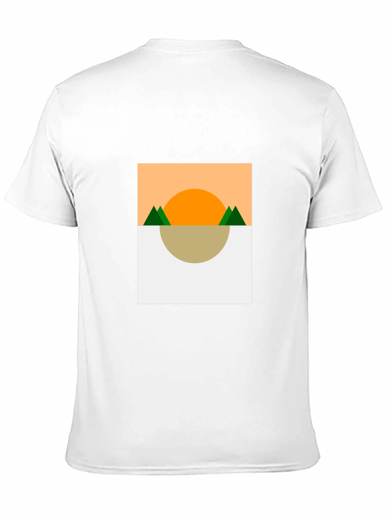 Black Geometric Landscape T-Shirt view 11