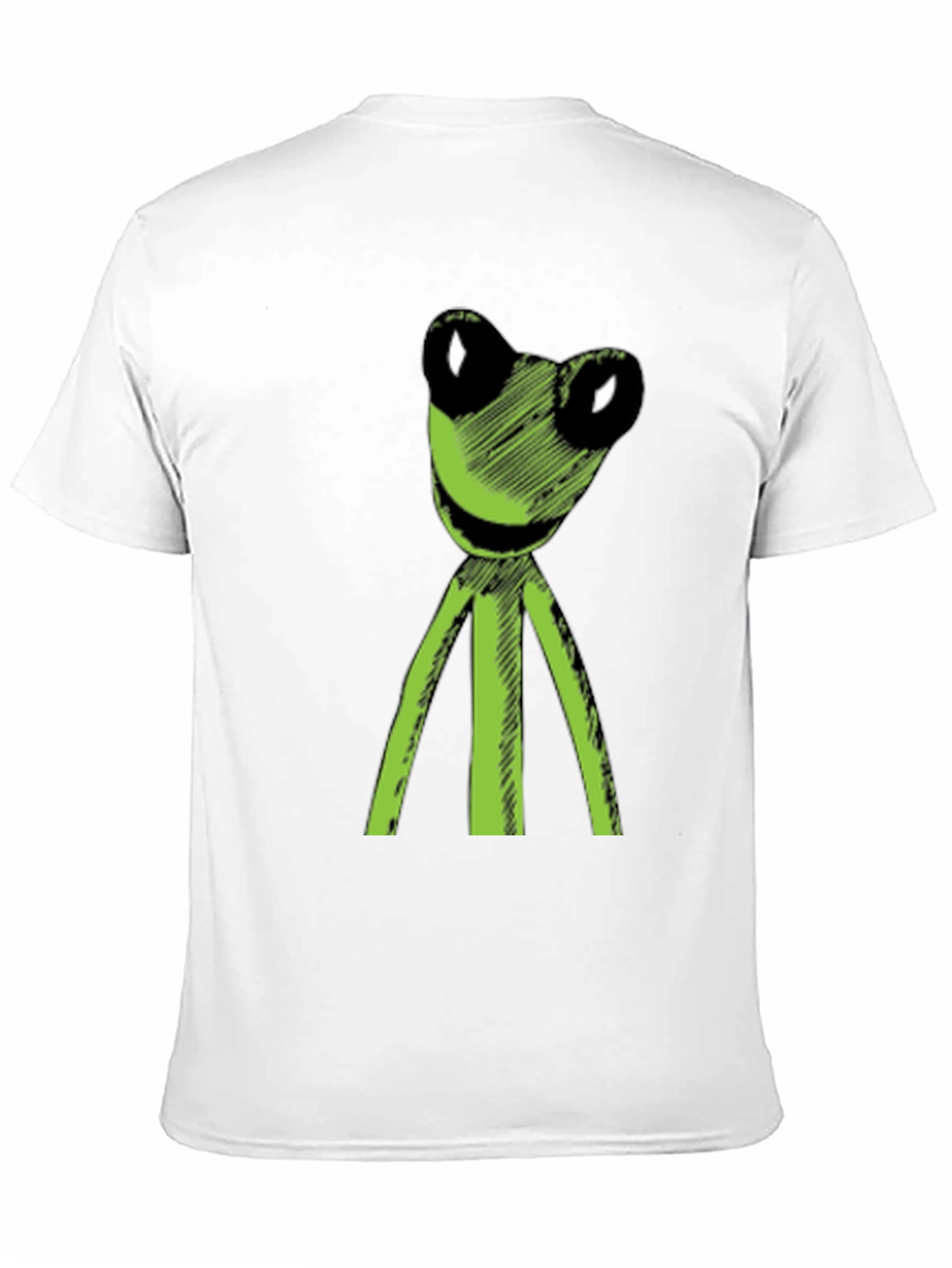 Black Kermit Style Frog Graphic Tee - Soft Black Cotton T-Shirt view 11
