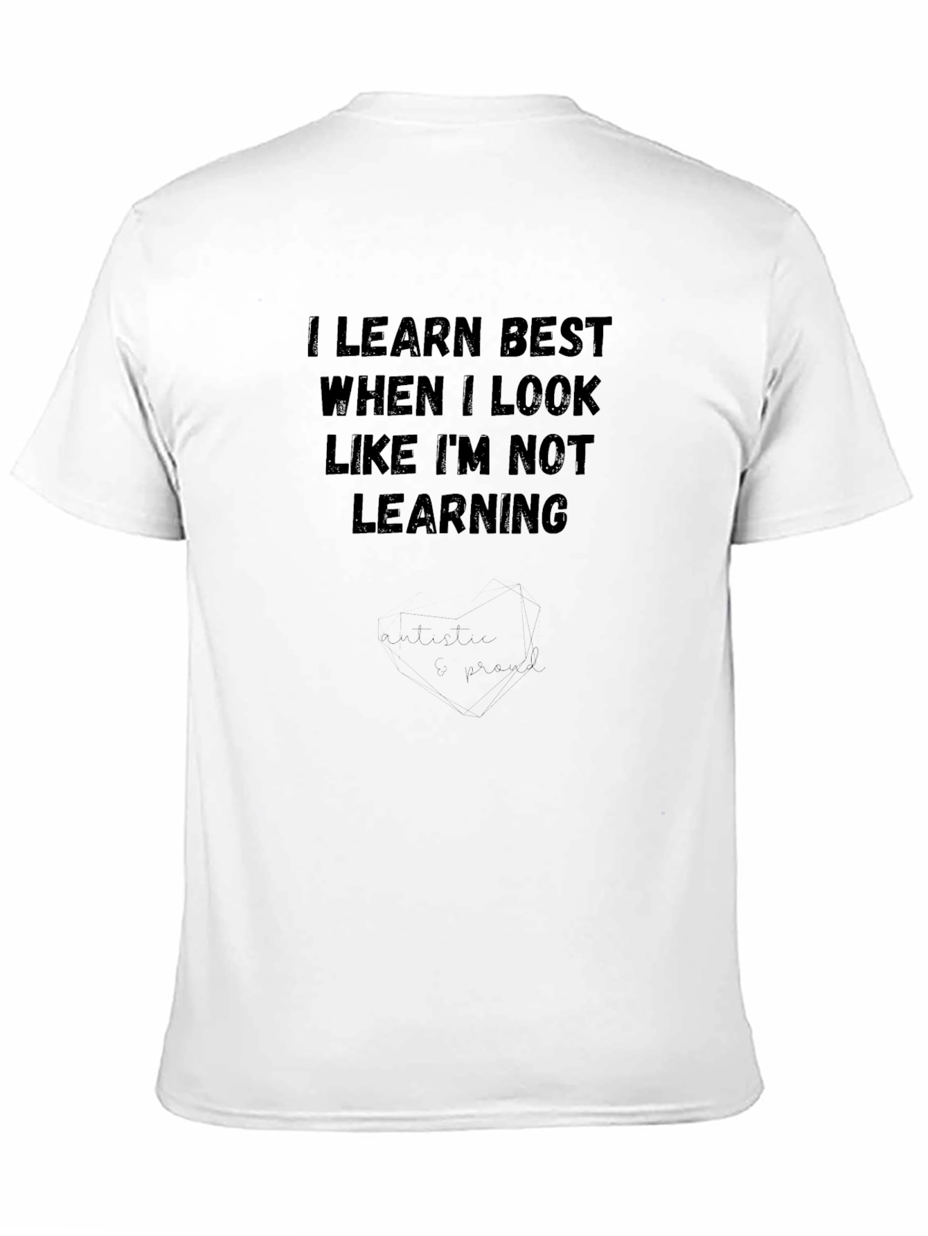 Black I Learn Best Black Cotton Graphic Tee view 11