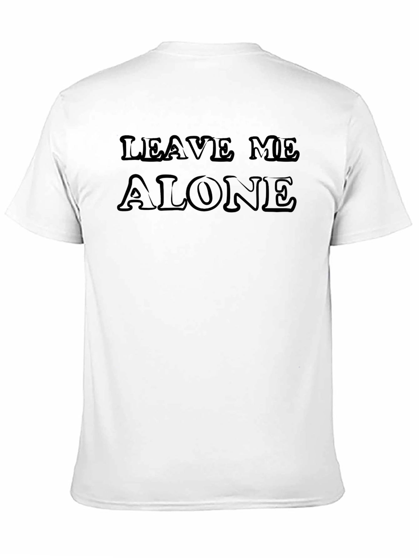 Black Leave Me Alone Graphic Tee - Black Crew Neck T-Shirt view 11