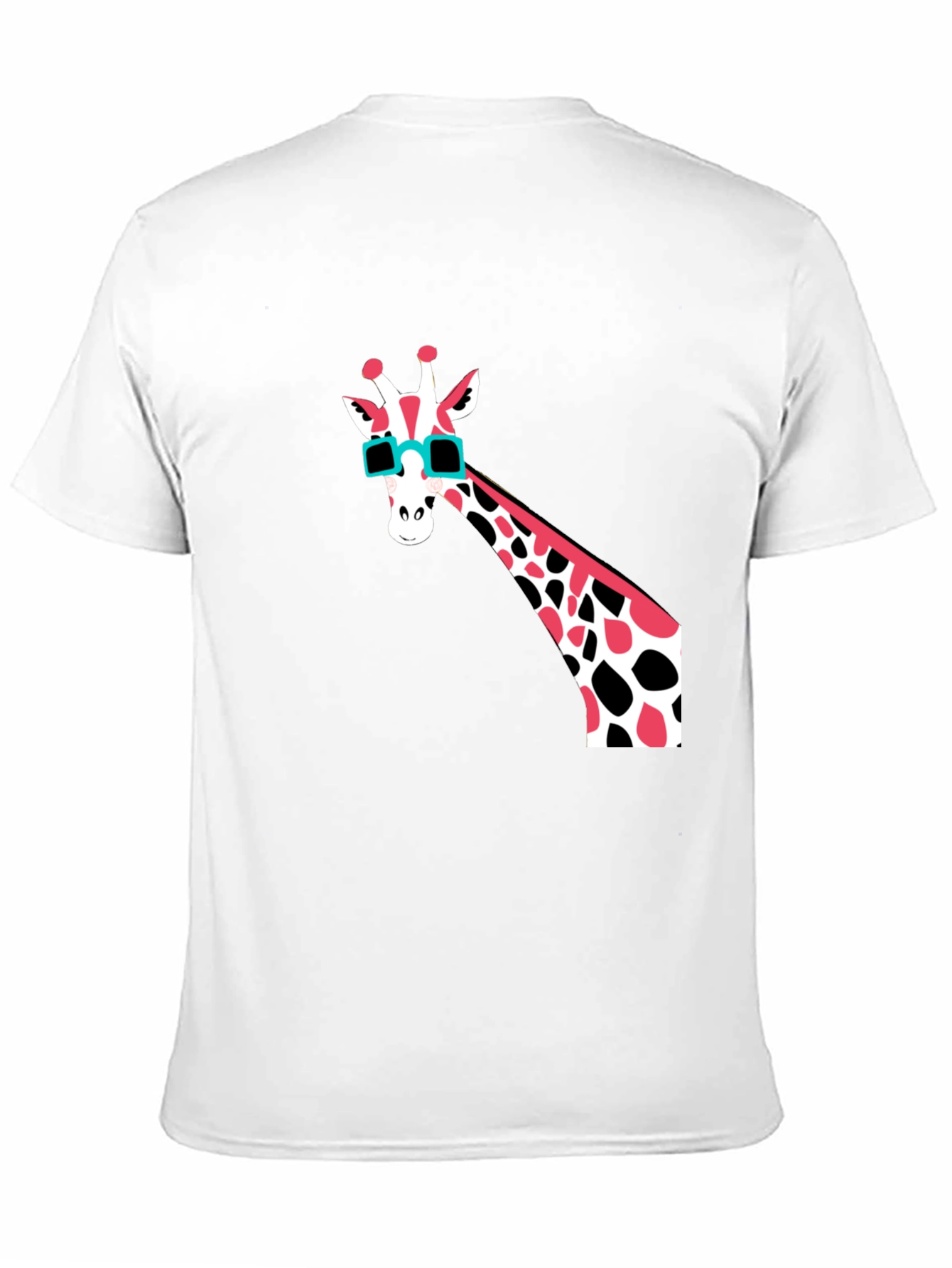 Black Cool Giraffe Graphic T-Shirt - Men's Black Tee view 11