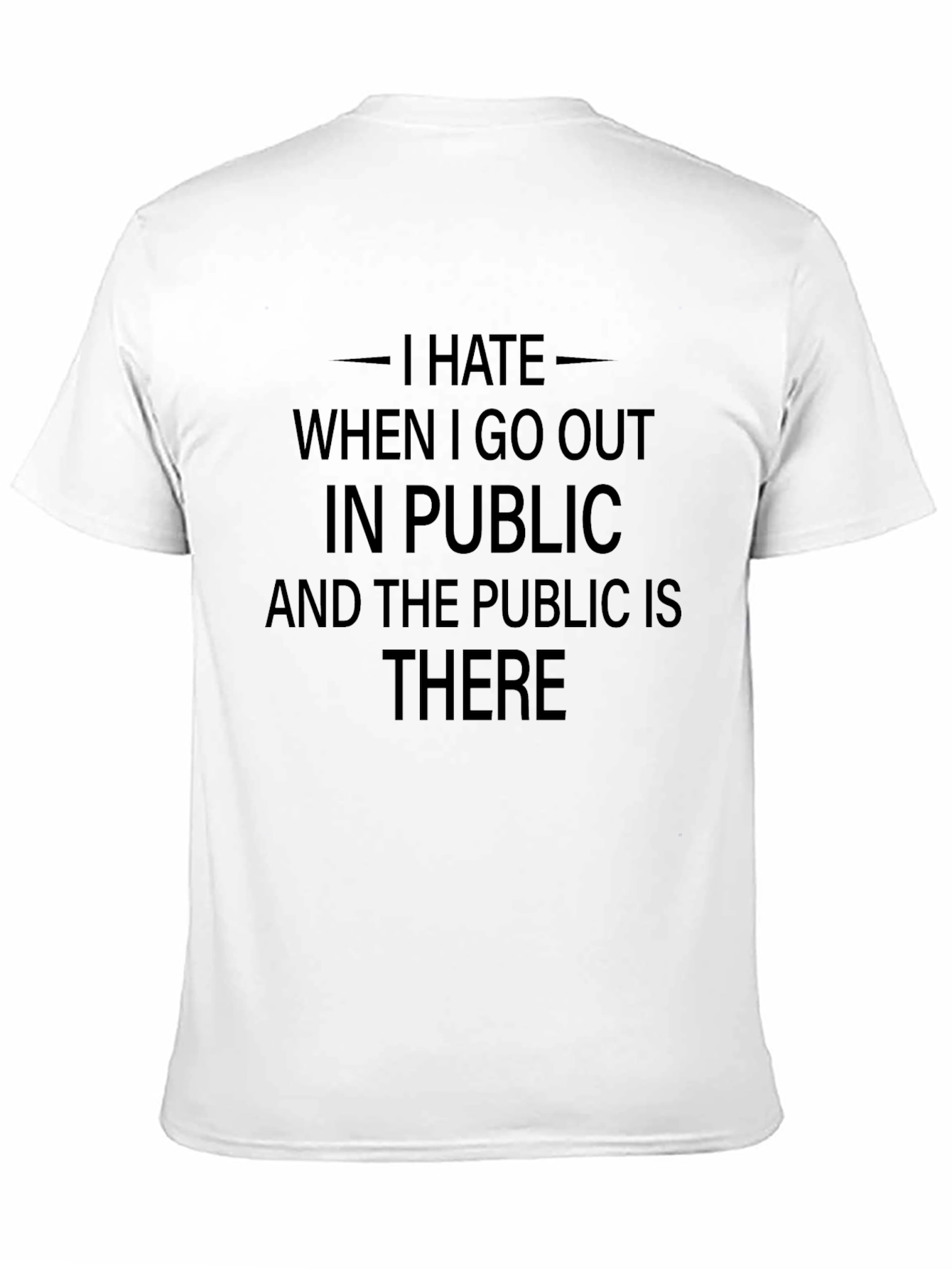Black I Hate Public T-Shirt: Introvert Humor Tee view 11