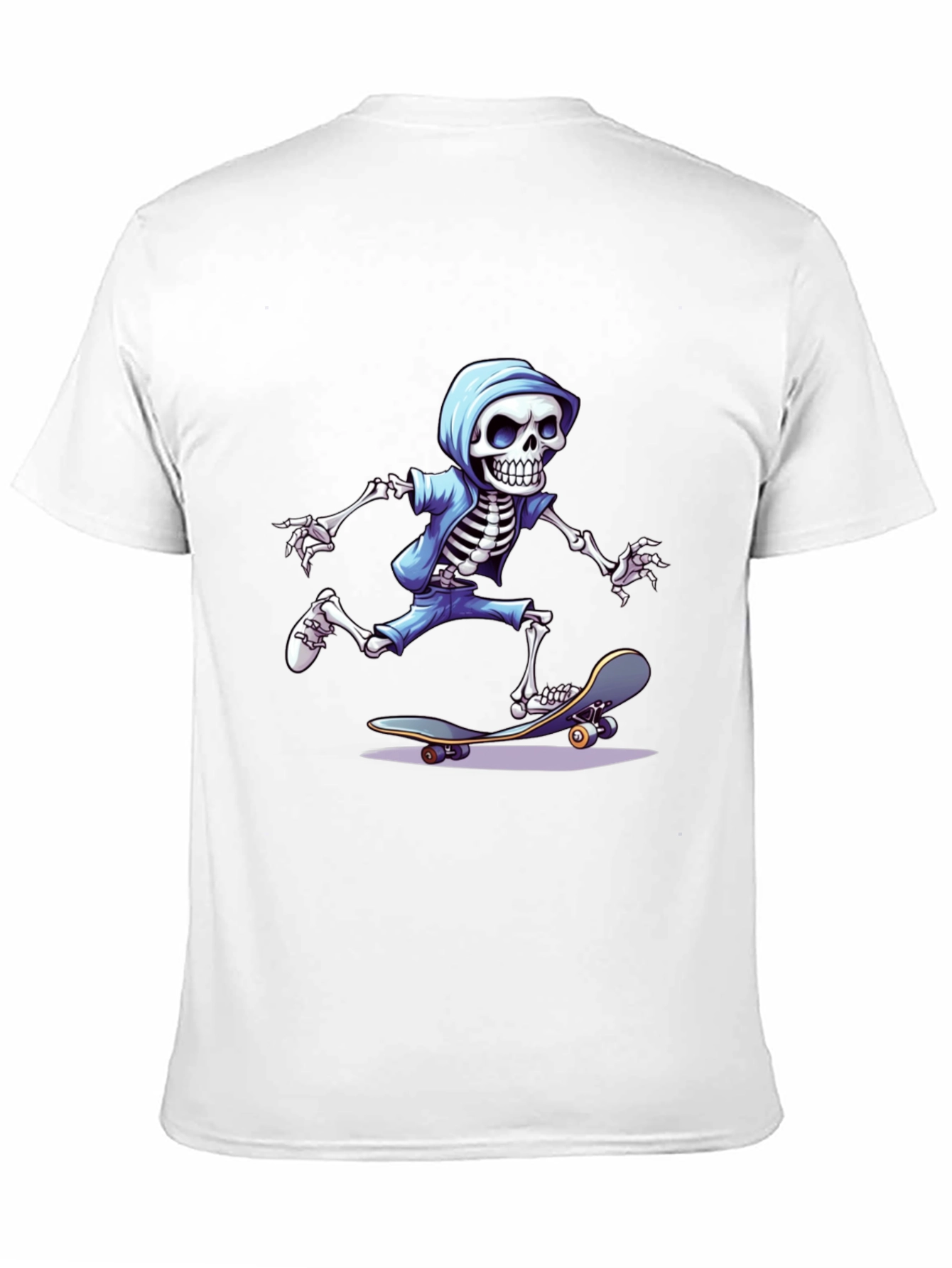 Black Skateboarding Skeleton Graphic Tee view 11