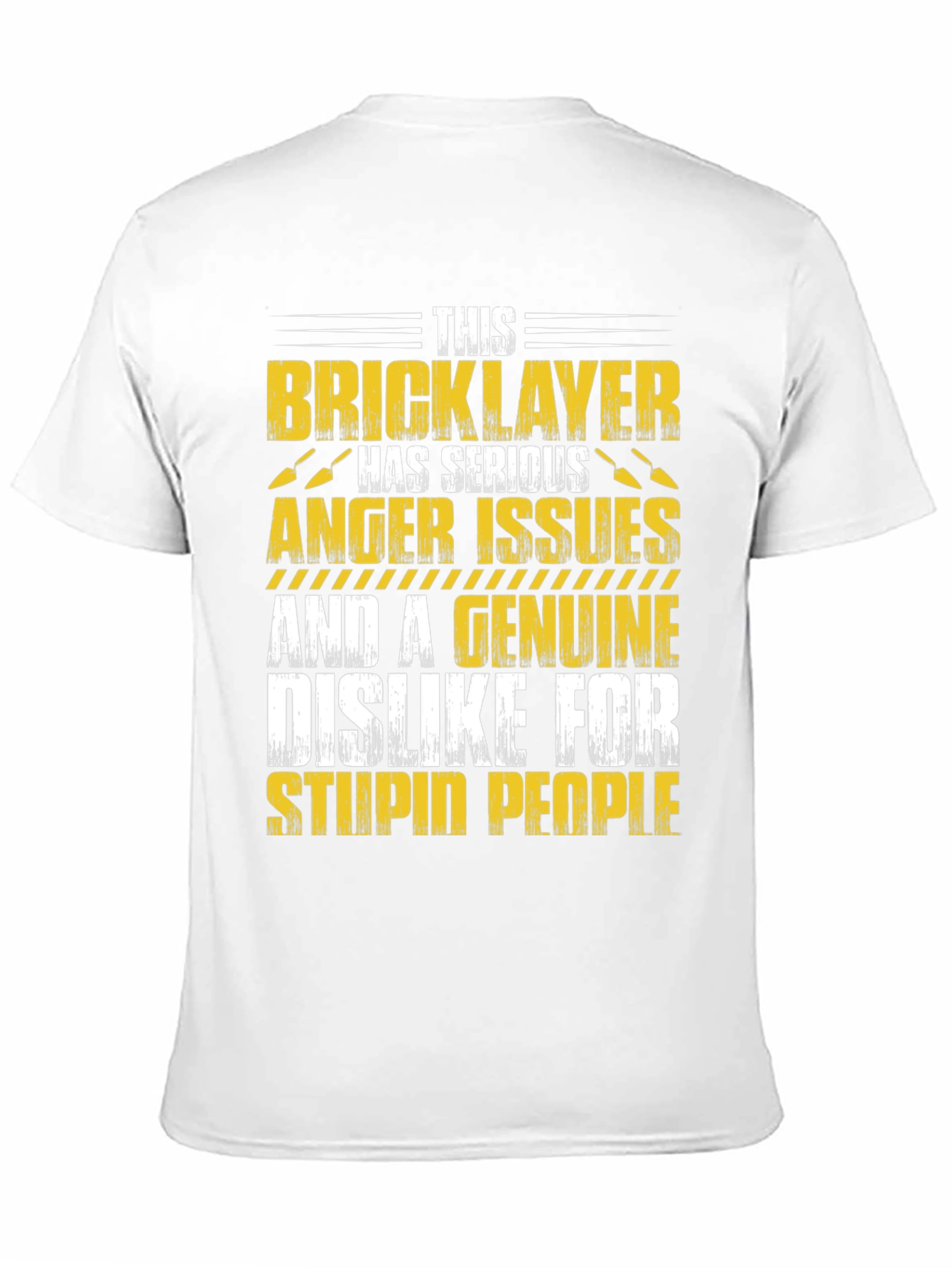 Black Bricklayer Graphic T-Shirt: Serious Anger Issues, Funny Tee view 11