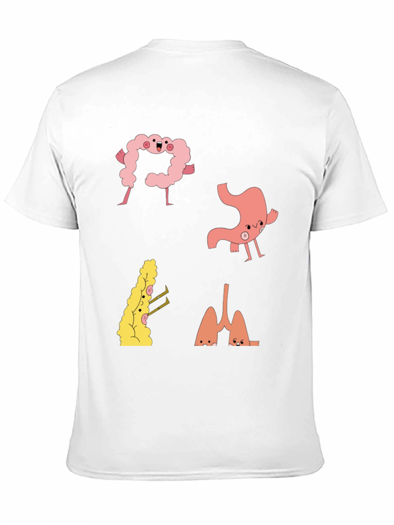 Black Anatomical Humor Tee - Funny Organ T-Shirt view 11