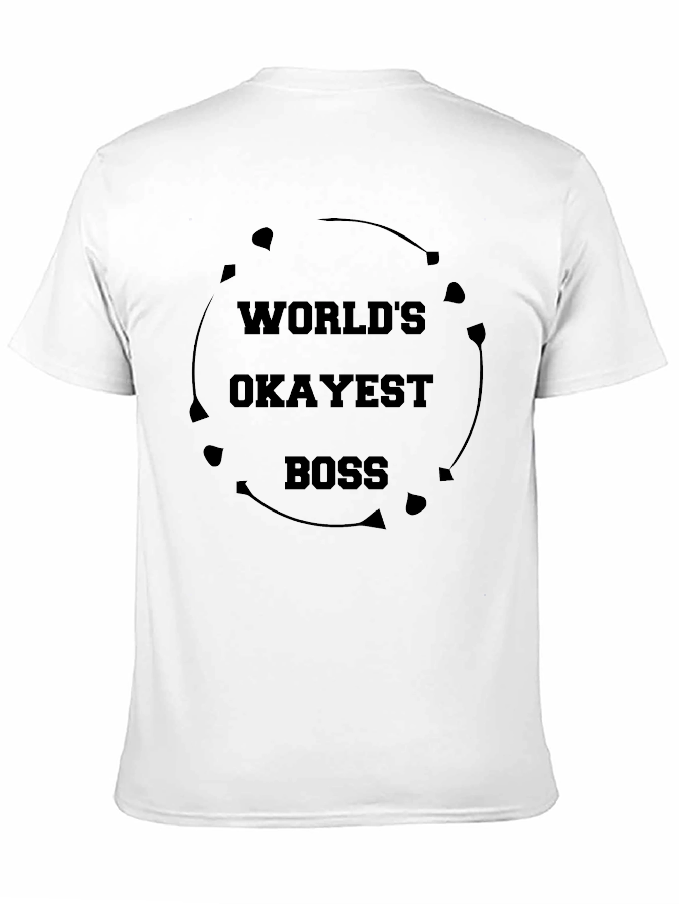 Black World's Okayest Boss Graphic Tee - Funny Boss Gift view 11