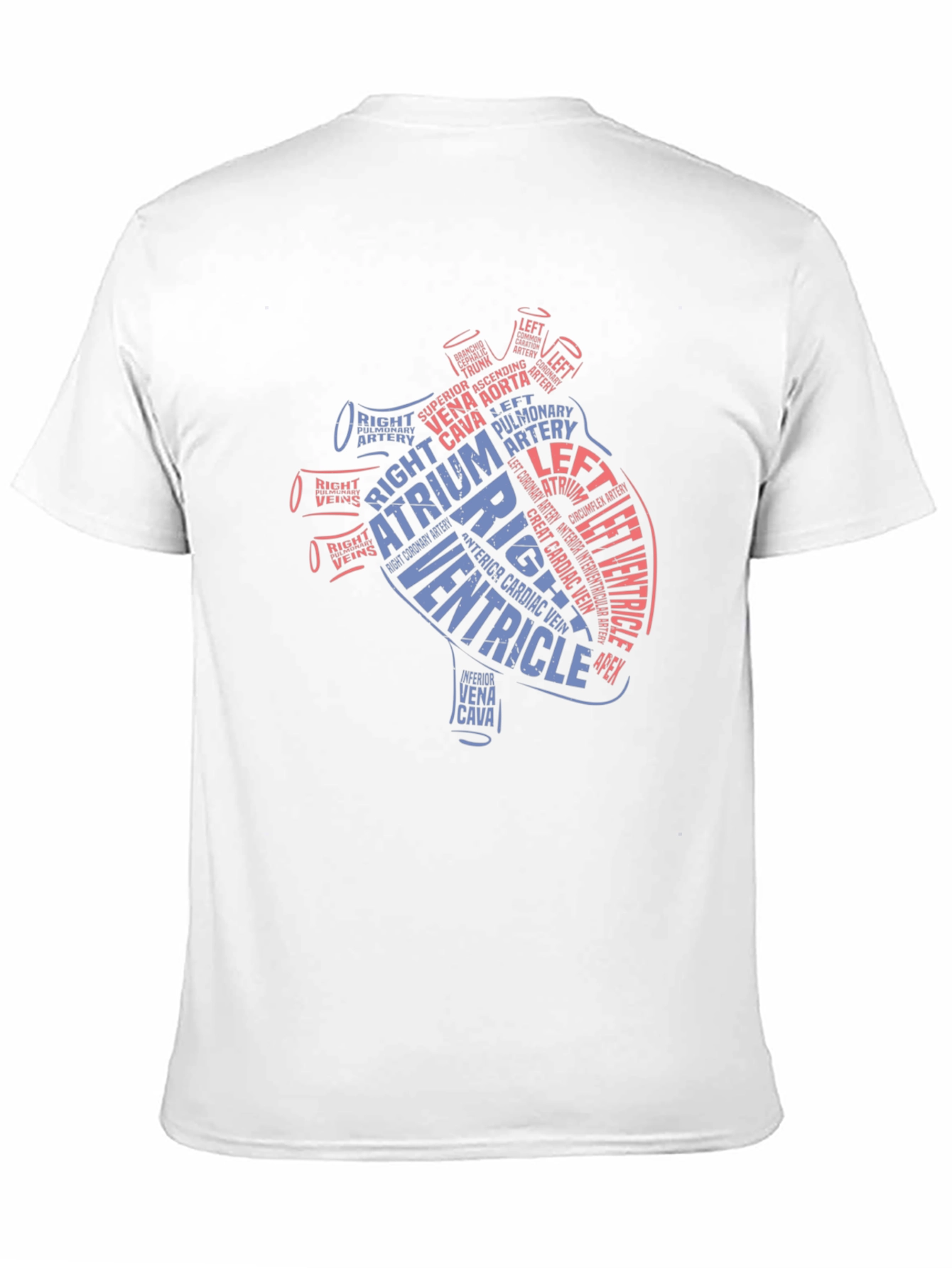 Black Anatomical Heart Word Art T-Shirt - Medical Gift view 11