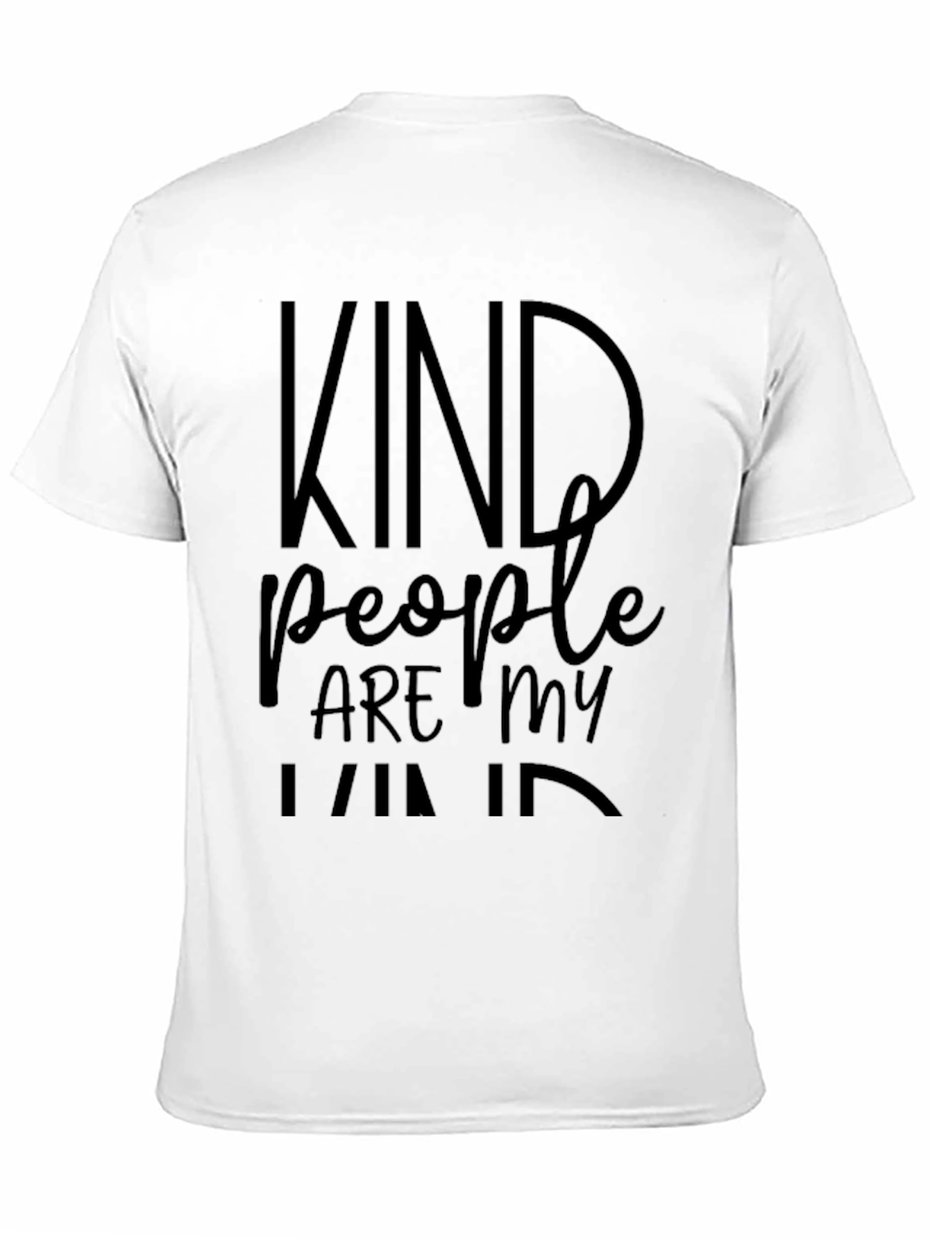Black Kind People Tee - Soft Cotton Blend, Inspirational Design view 11