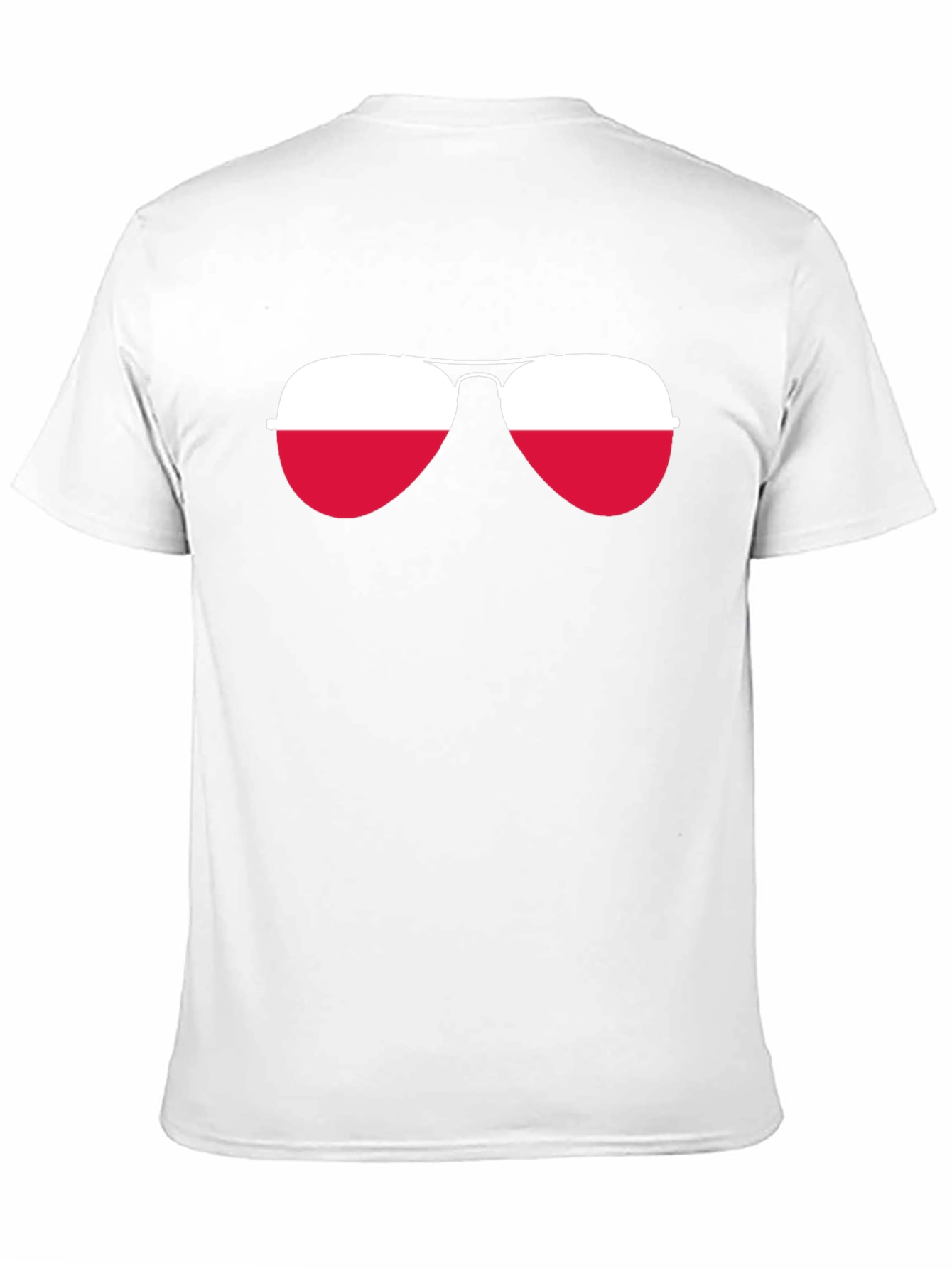 Black Cool Aviator Sunglasses Poland Flag T-Shirt view 11
