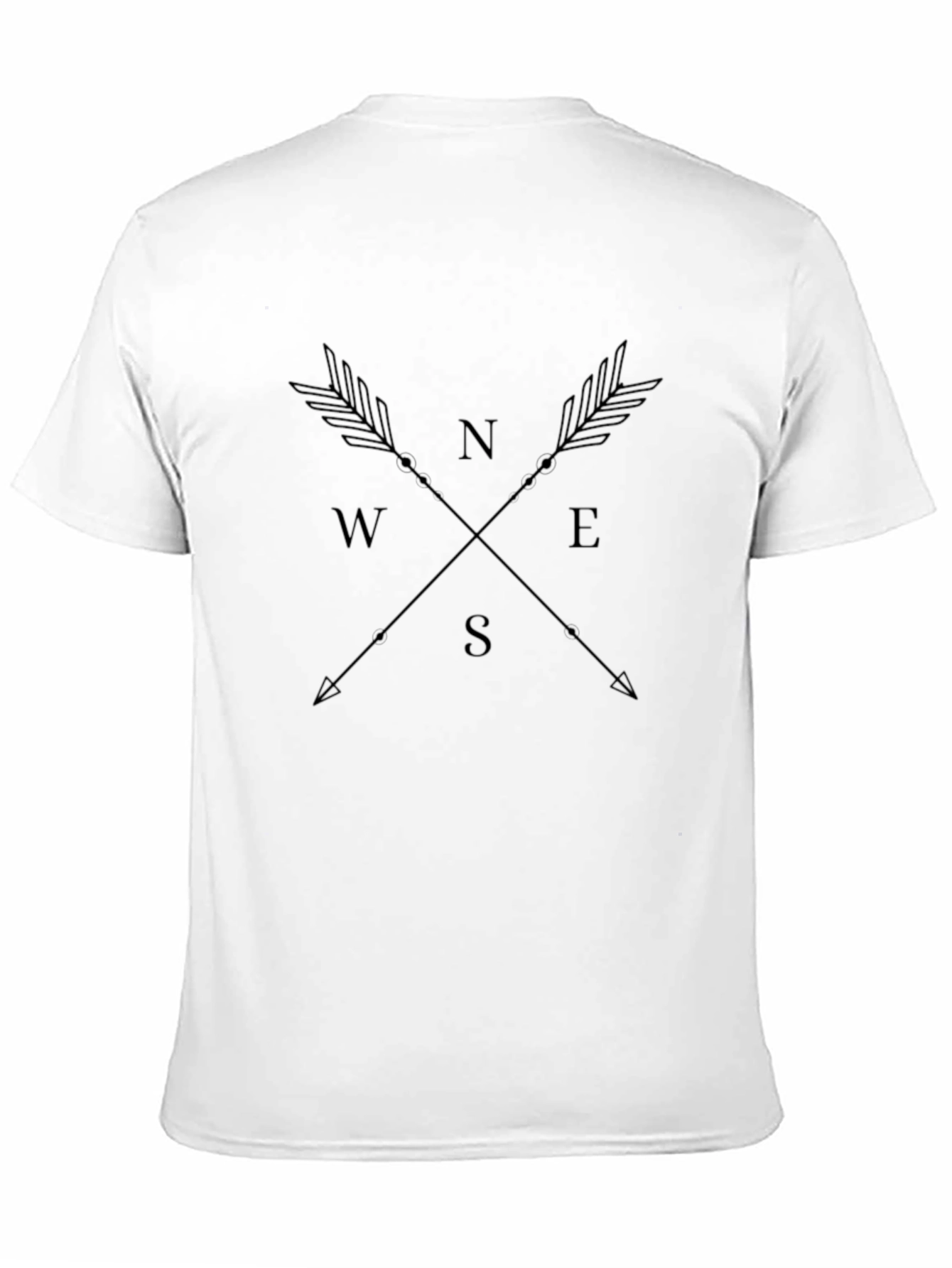 Black Compass Arrow T-Shirt - Stylish Direction Tee view 11