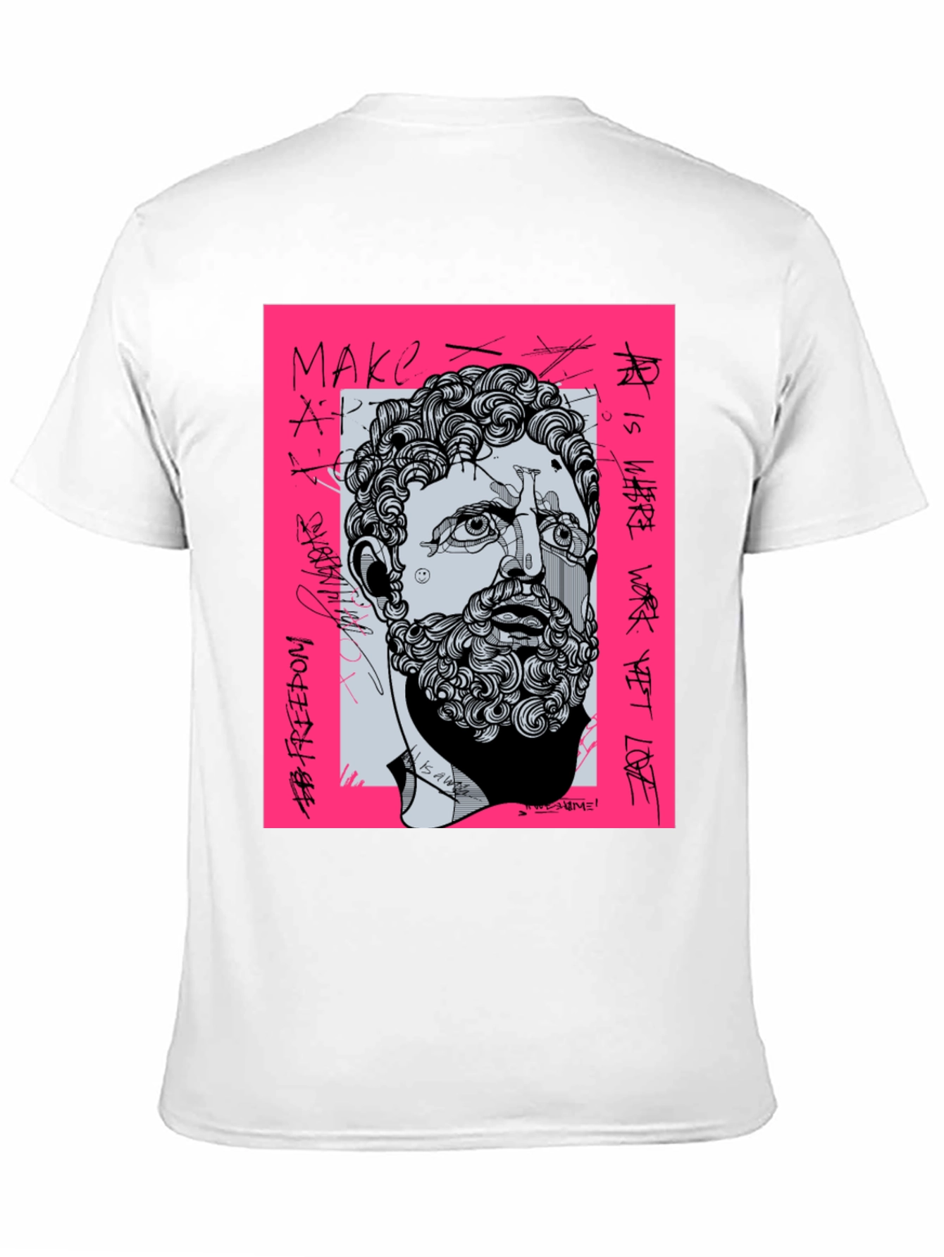 Black Graffiti Art Men's T-Shirt view 11