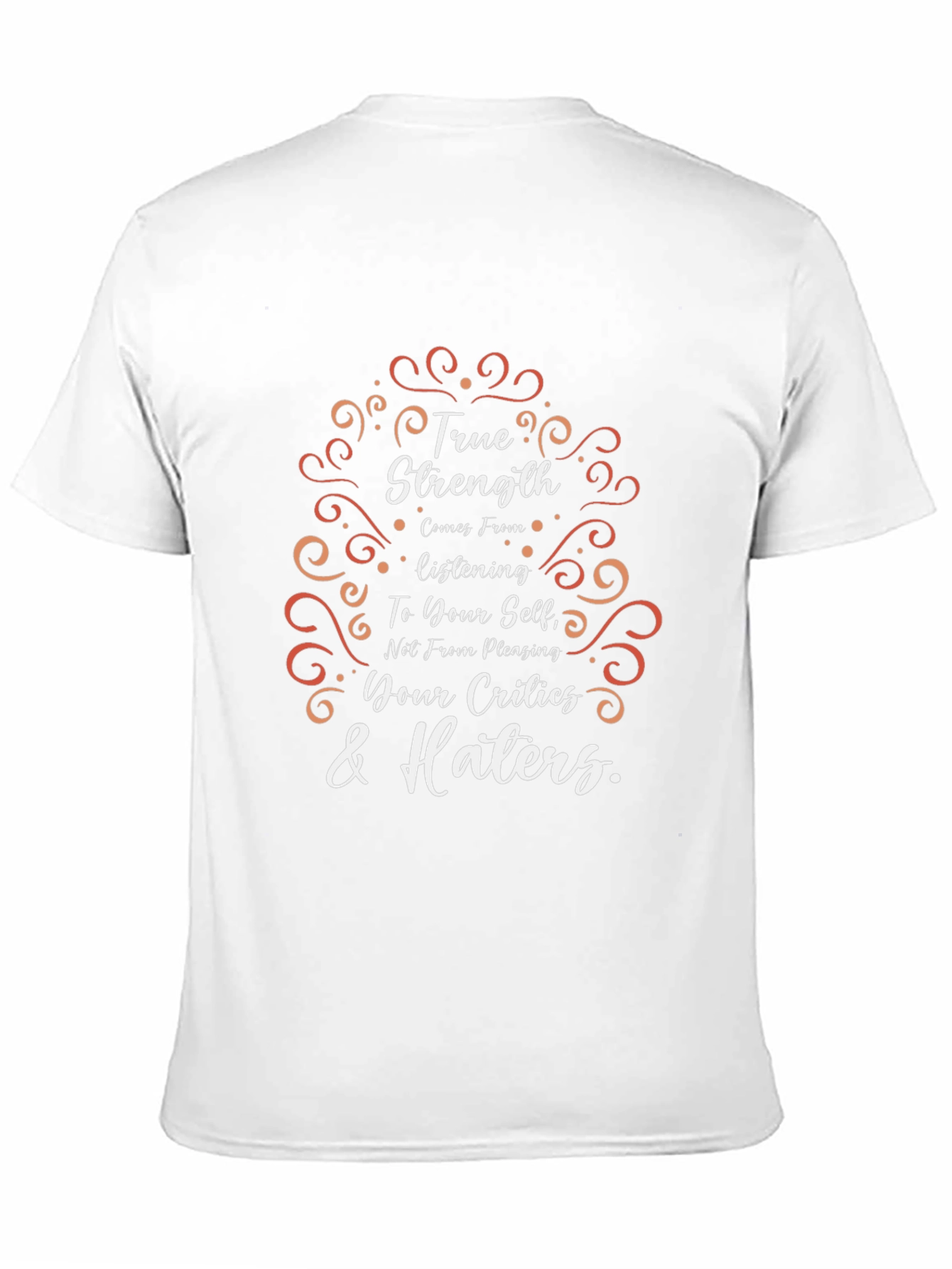 Black True Strength Graphic Tee - Motivational Black T-Shirt view 11