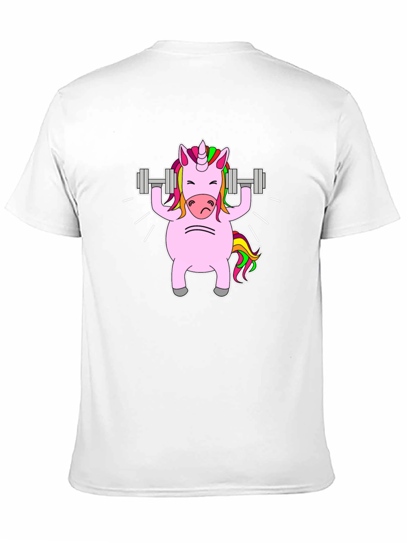 Black Unicorn Lifting Weights Graphic Tee - Black view 11