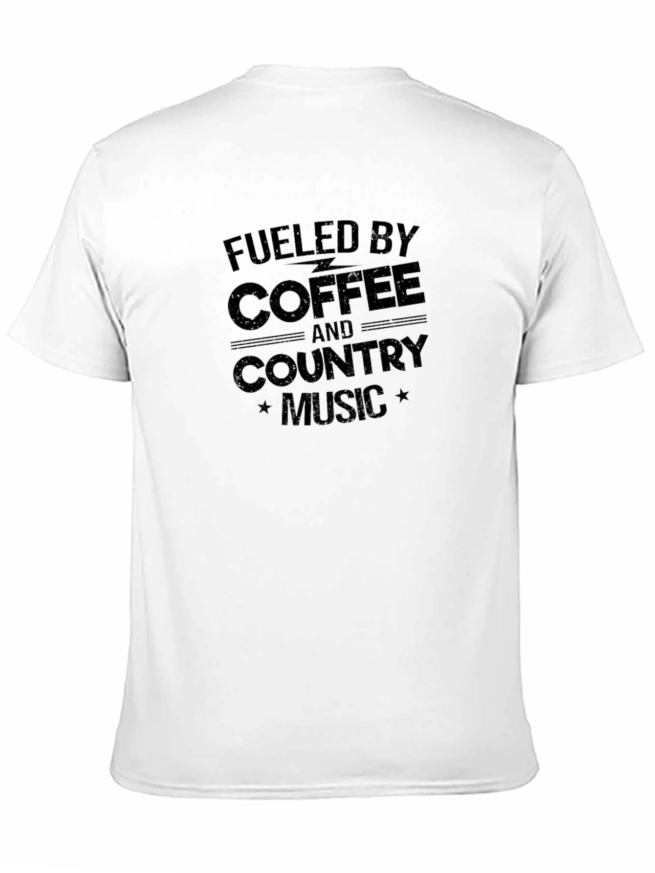 Black Fueled By Coffee & Country Music Graphic T-Shirt view 11