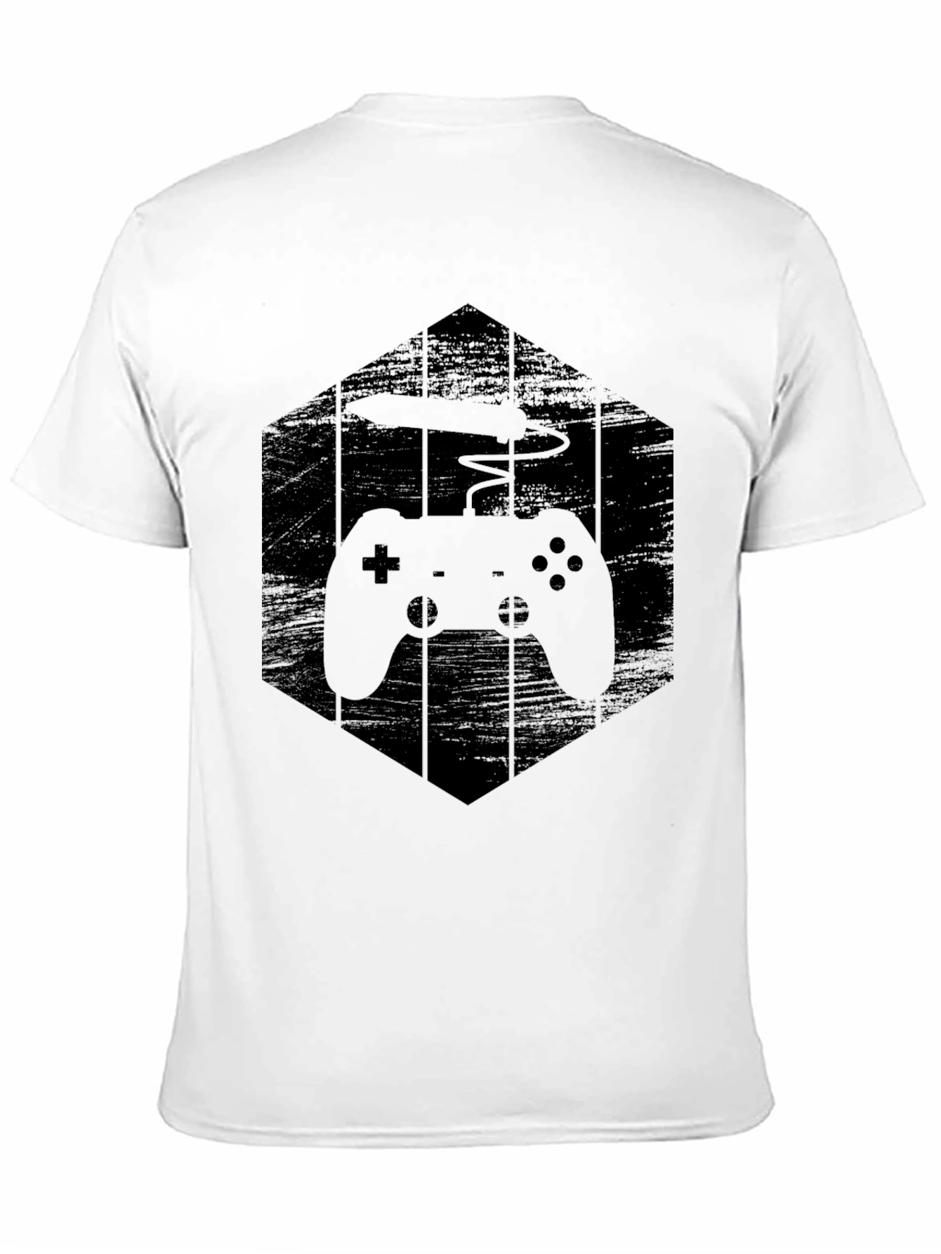 Black Gamer Hex T-Shirt - Black Gaming Controller Tee view 11