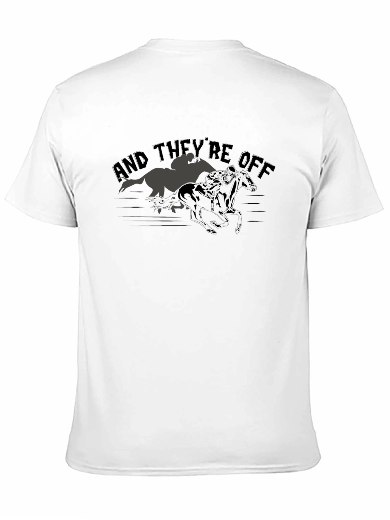 Black And They're Off Horse Racing Graphic Tee view 11
