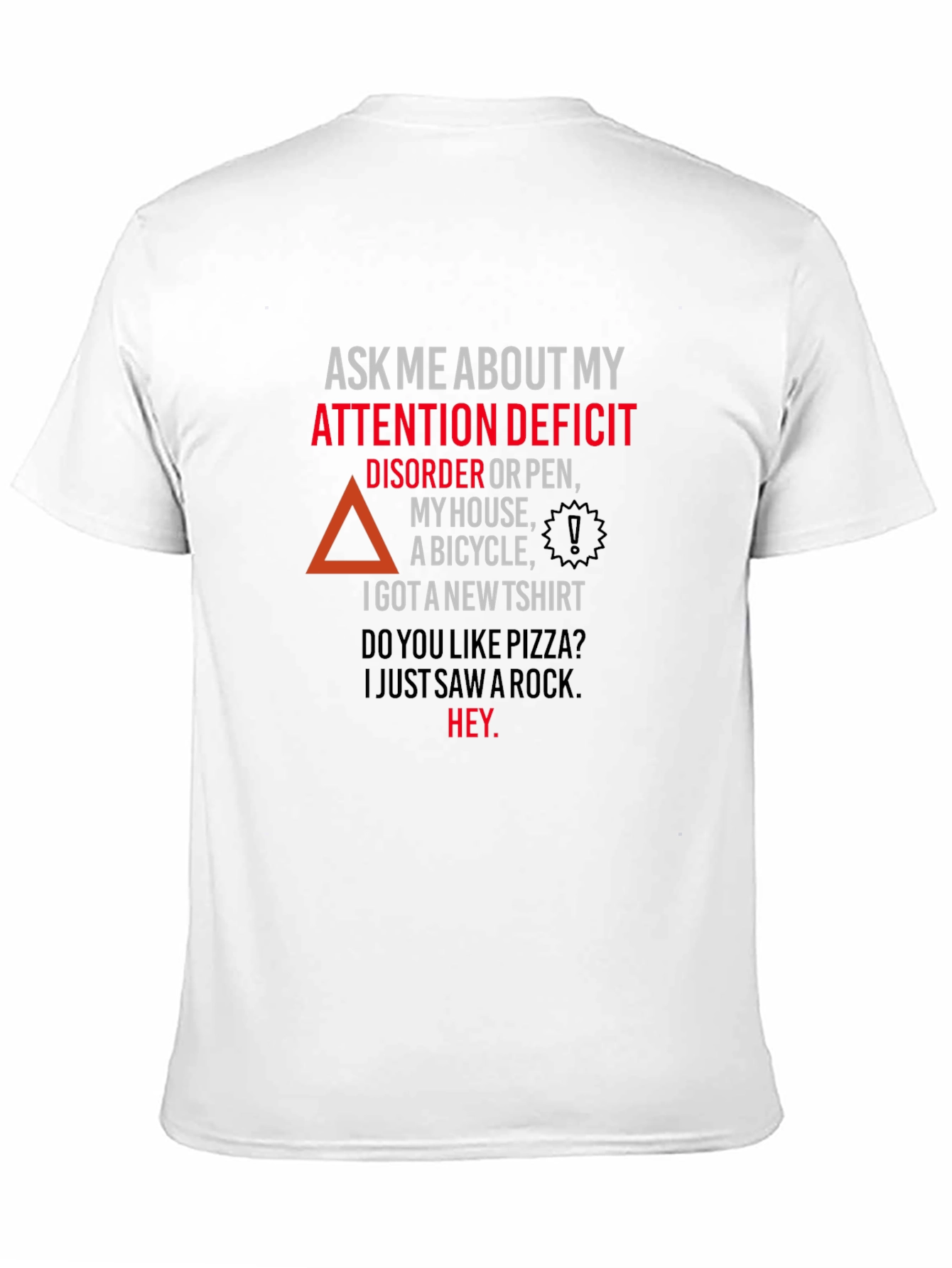 Black Attention Deficit Disorder T-Shirt Funny view 11