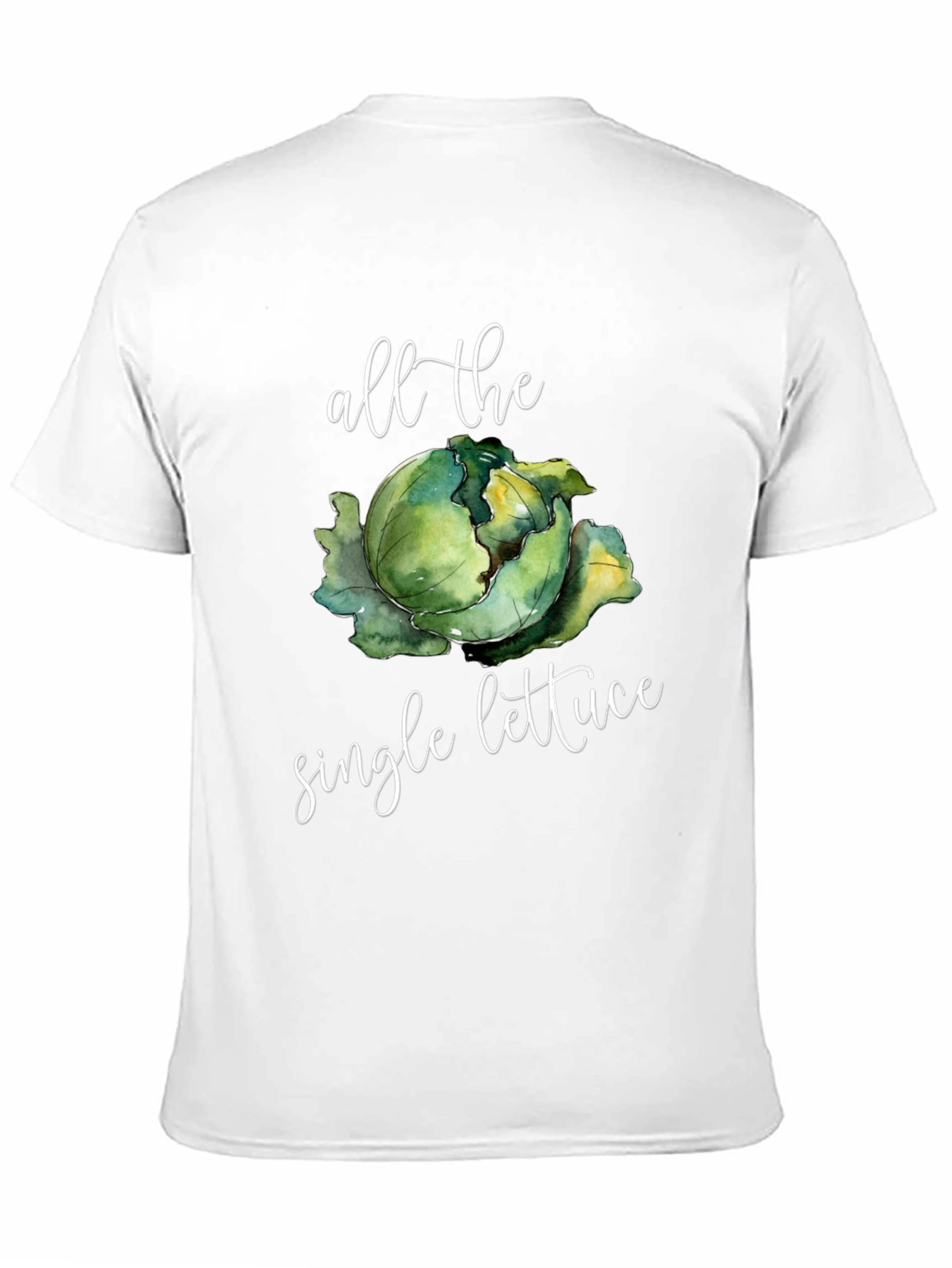 Black All the Single Lettuce Funny T-Shirt view 11