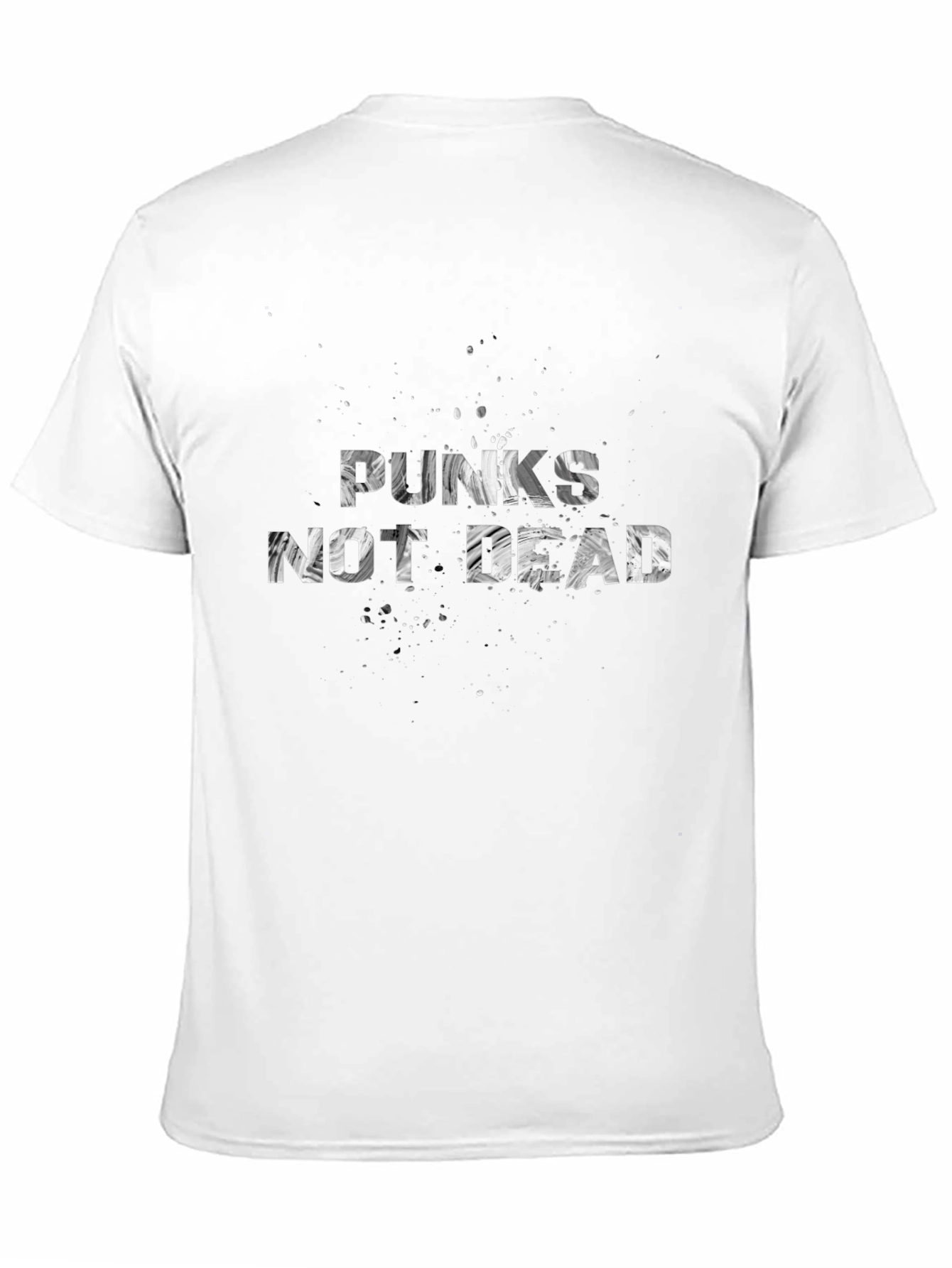 Black Punks Not Dead Graphic Tee - Black Cotton view 11
