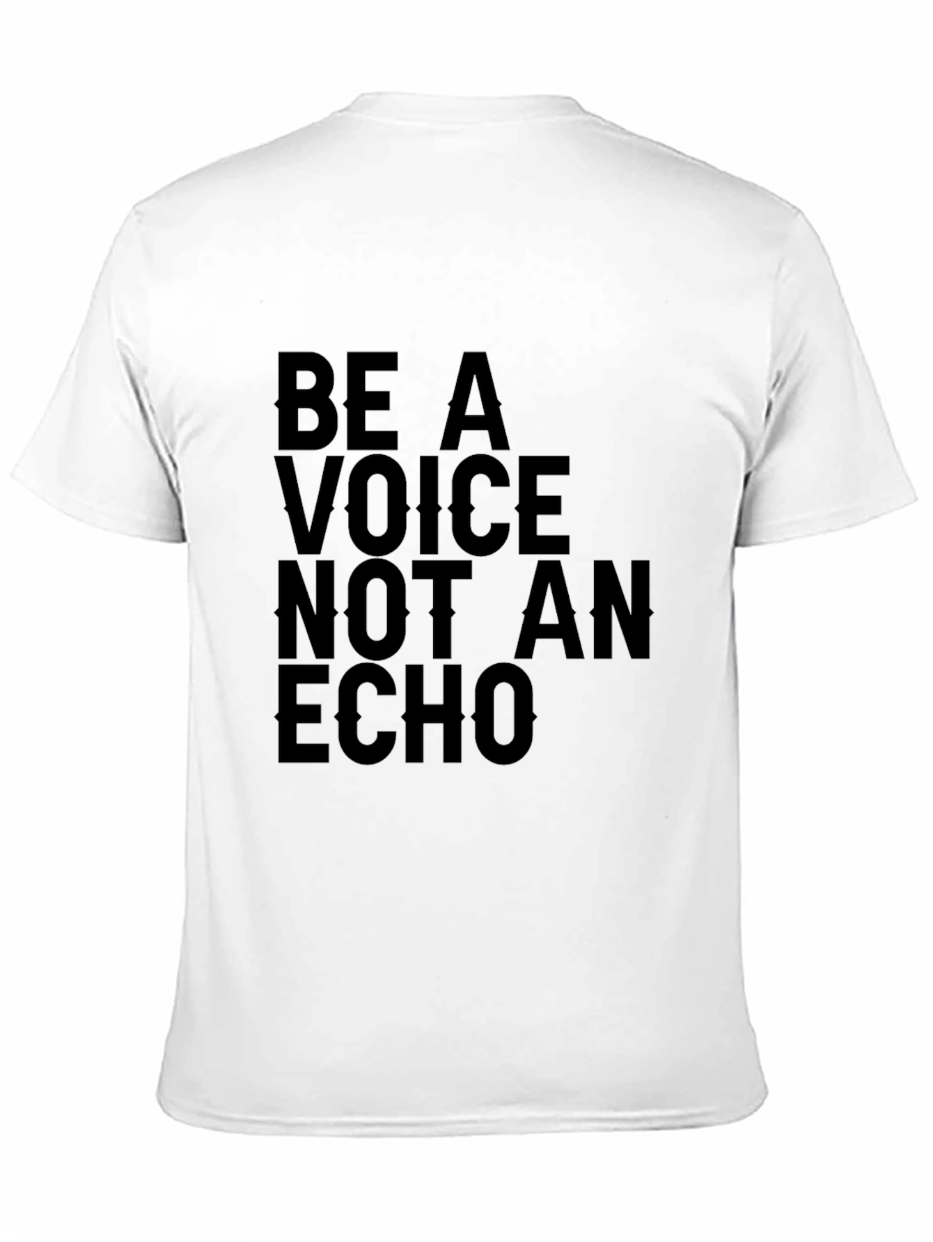 Black Be A Voice Tee - Motivational T-Shirt view 11