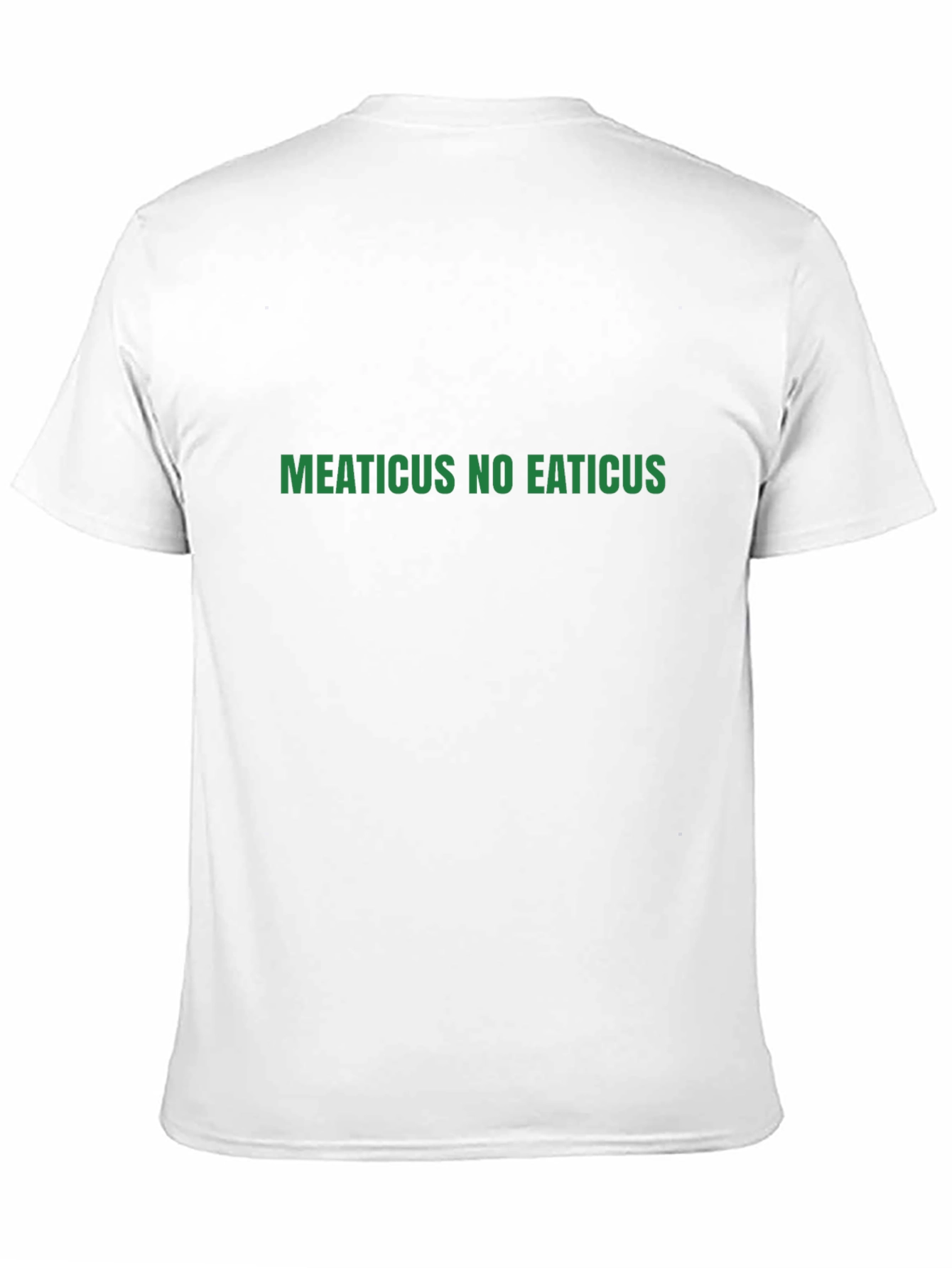 Black Meaticus No Eaticus - Funny Vegan Tee view 11