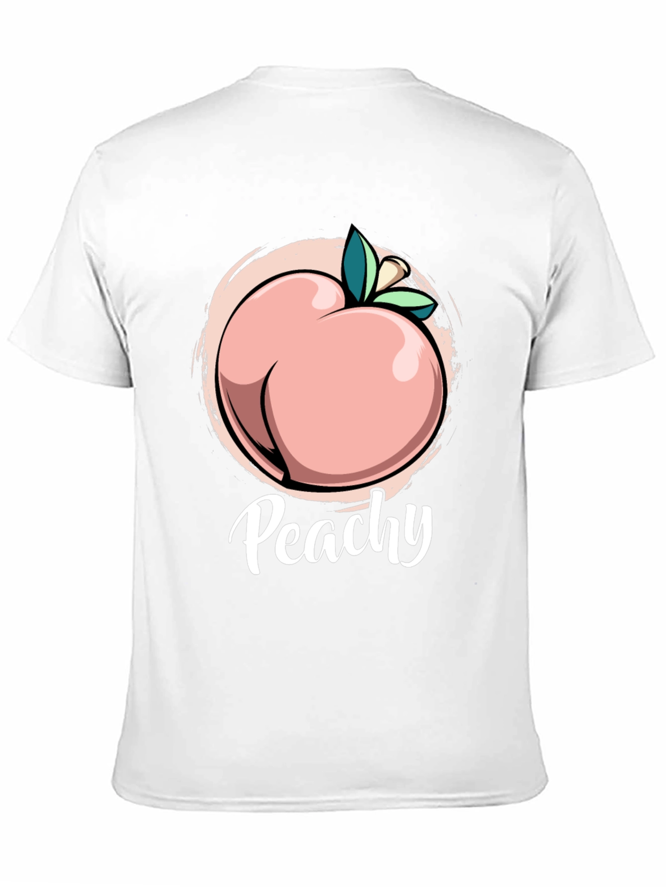 Black Peachy T-Shirt - Funny Fruit Pun Tee view 11